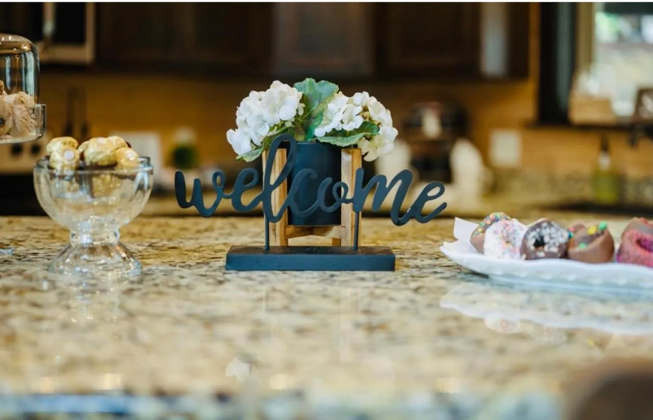 kitchen in Knotty and Nice Luxury Cabin