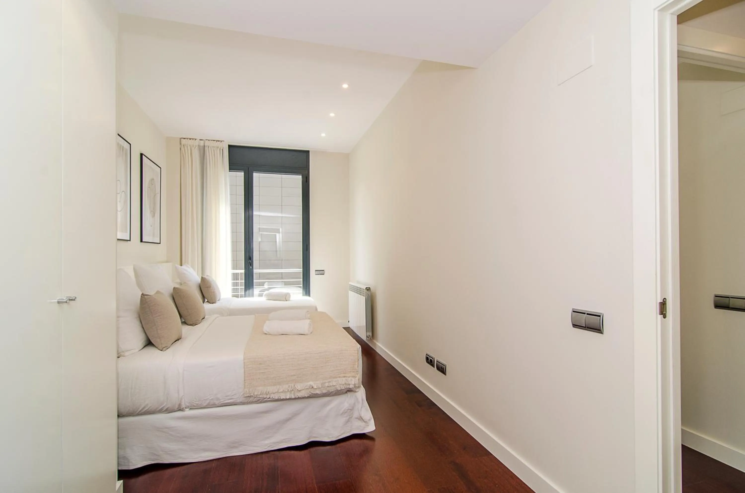 Bed in Sitges Spaces Garden Paradise 3 bedroom, 3 bathroom, huge PRIVATE garden-terrace, pool- sleeps up to 8