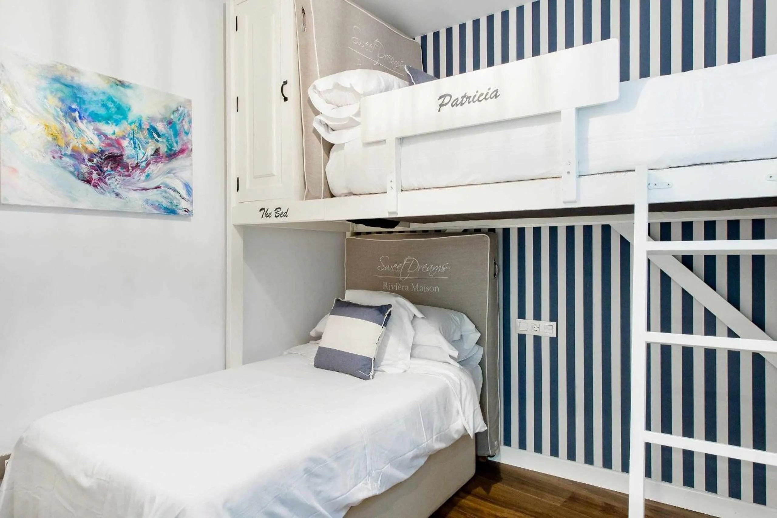 Bed in Revitalized Apartment in Historical Building