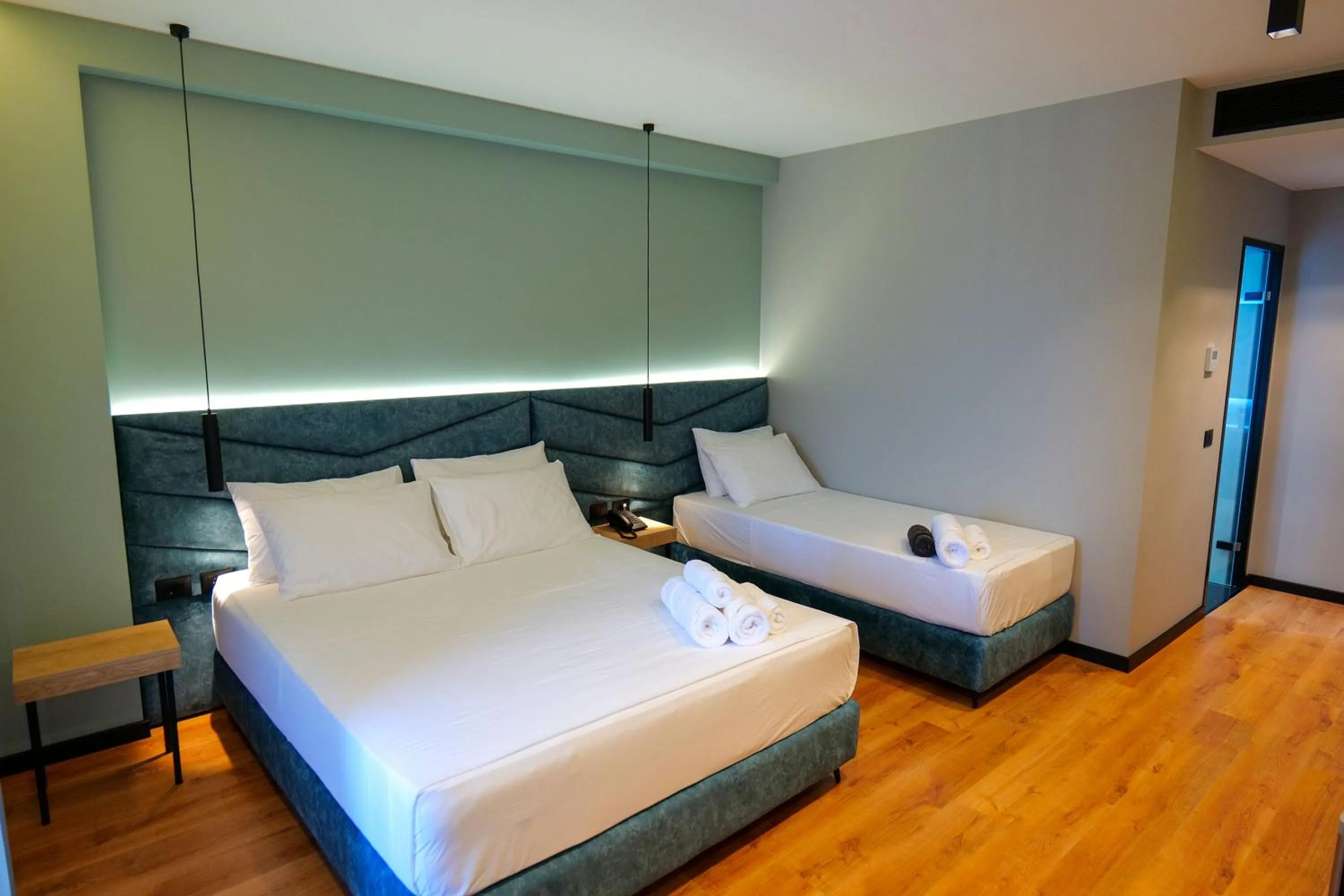 Bed in Seawave Hotel