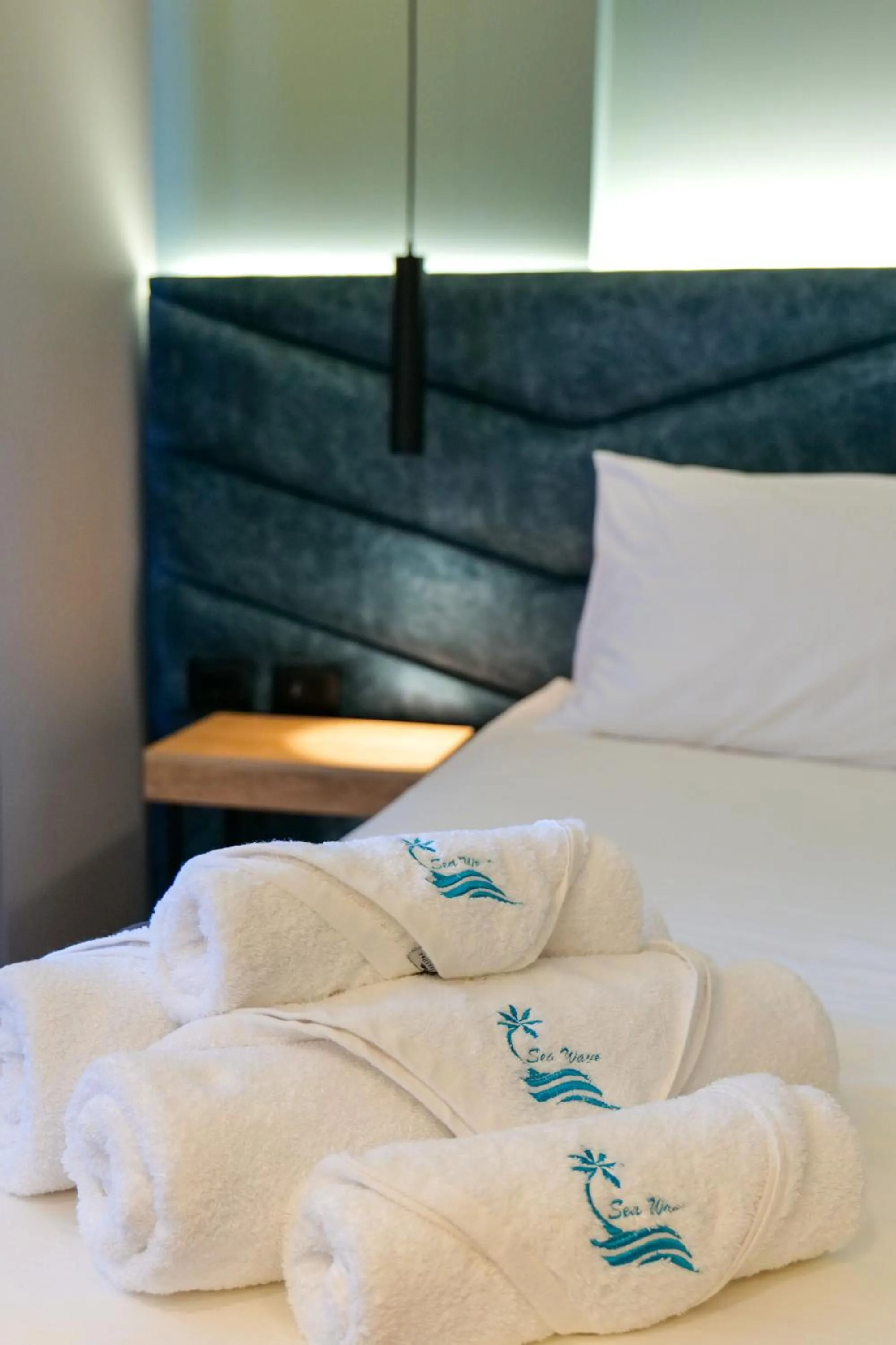 Bed in Seawave Hotel