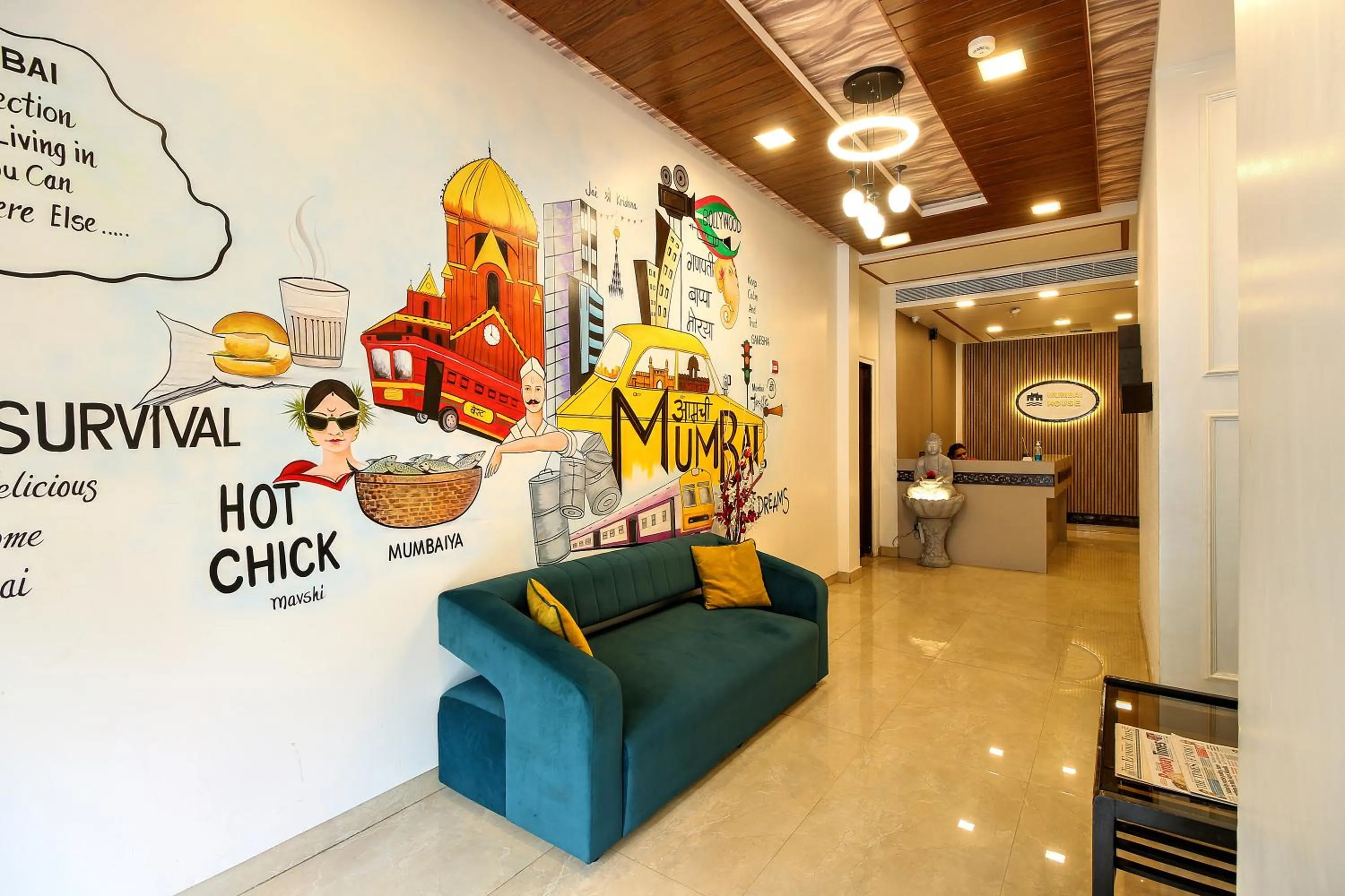 Lobby or reception in Hotel Mumbai House Juhu, Santacruz West, Mumbai