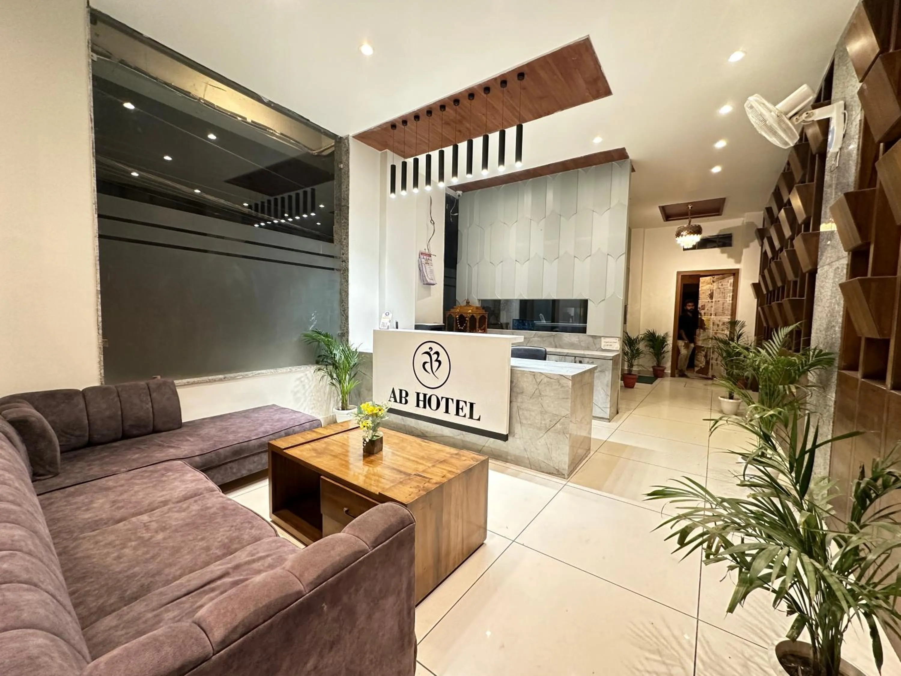 Lobby or reception in AB Hotel