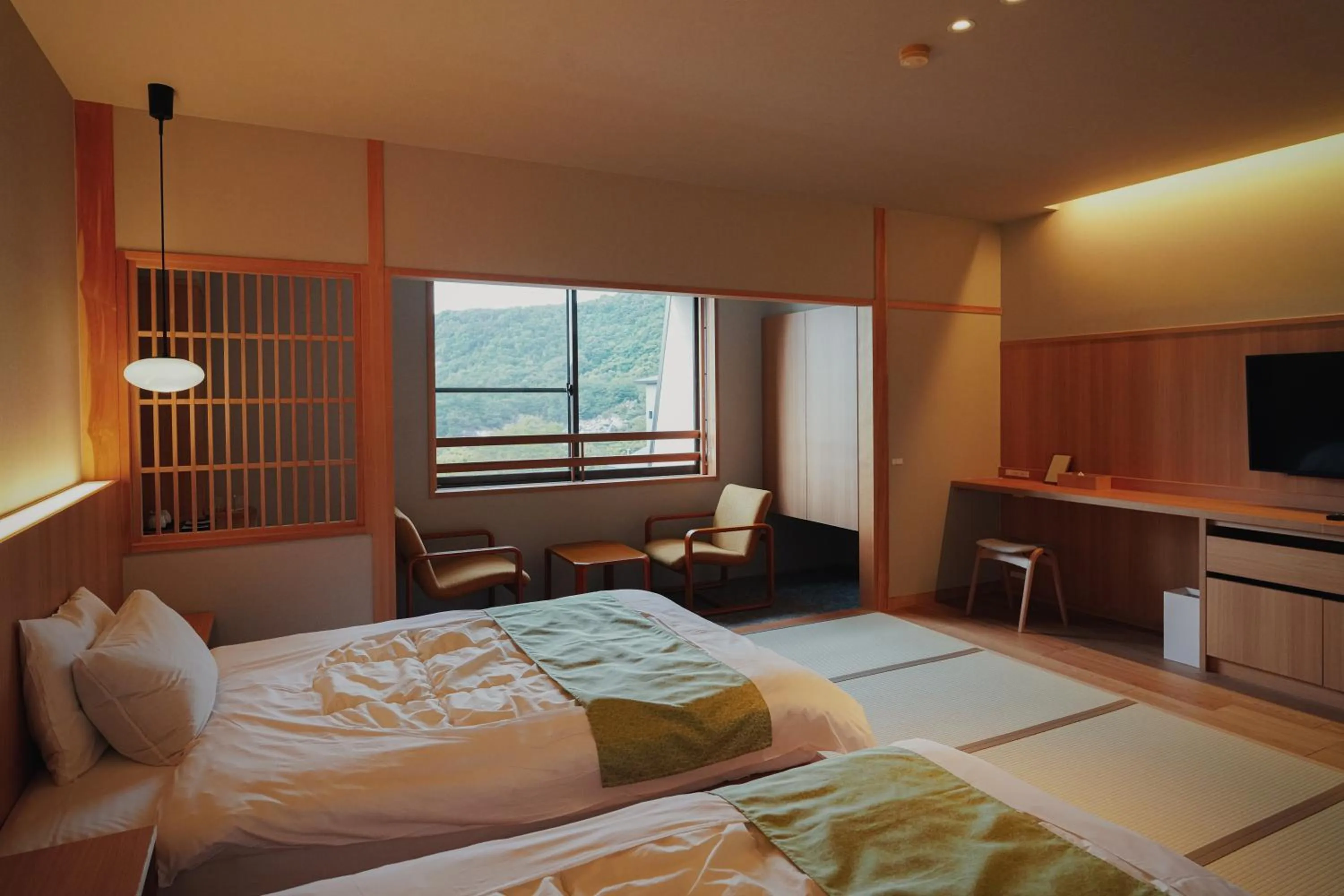 Bedroom, Bed in Yuyado Unzen Shinyu