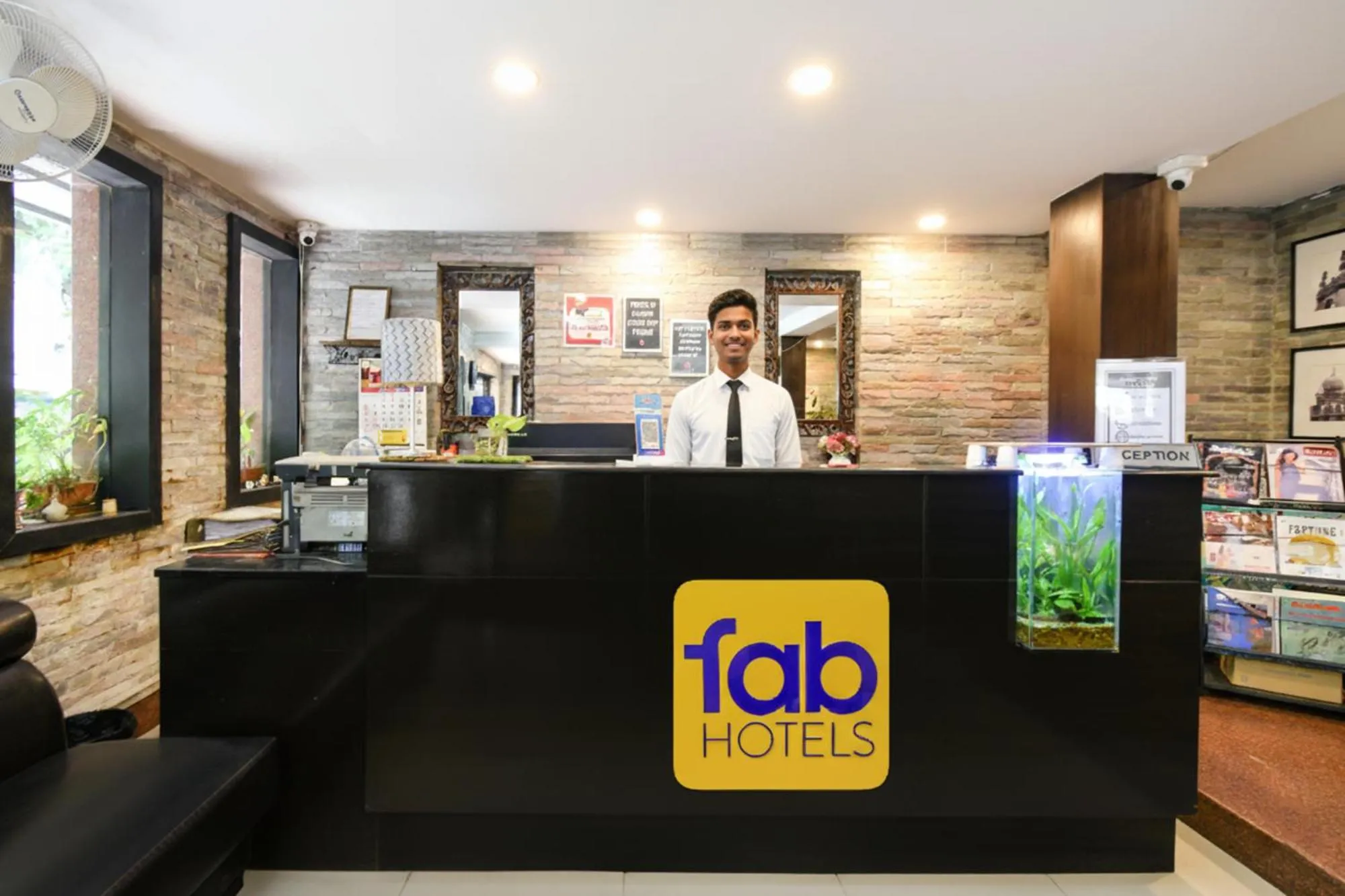 Lobby or reception in FabHotel A&M - Nr LV Prasad Institute, Banjara Hills