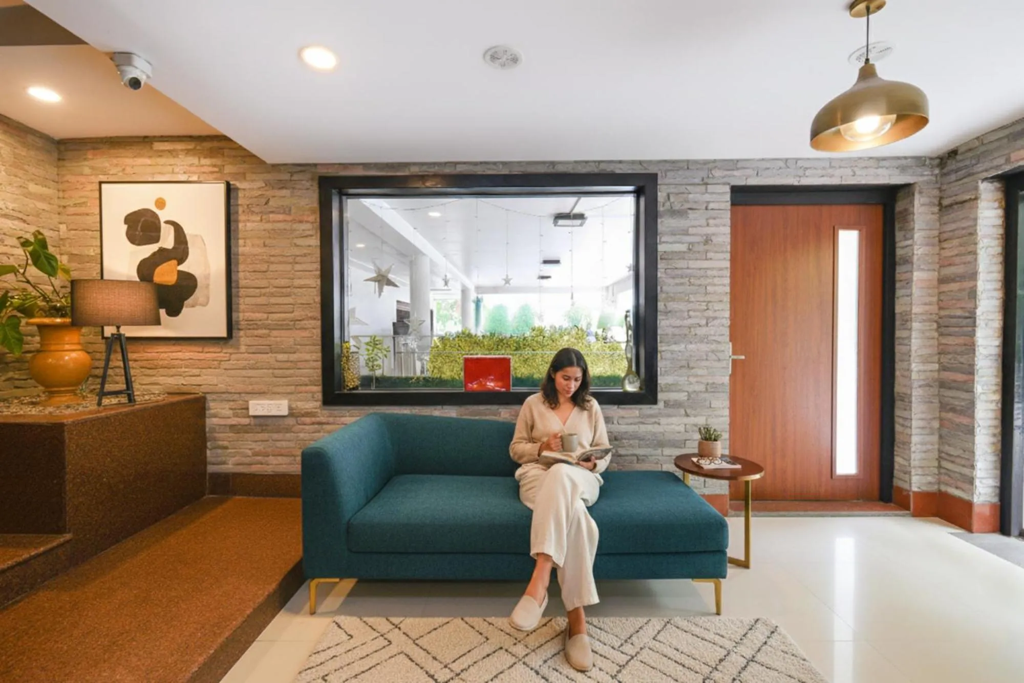 Lobby or reception in FabHotel A&M - Nr LV Prasad Institute, Banjara Hills