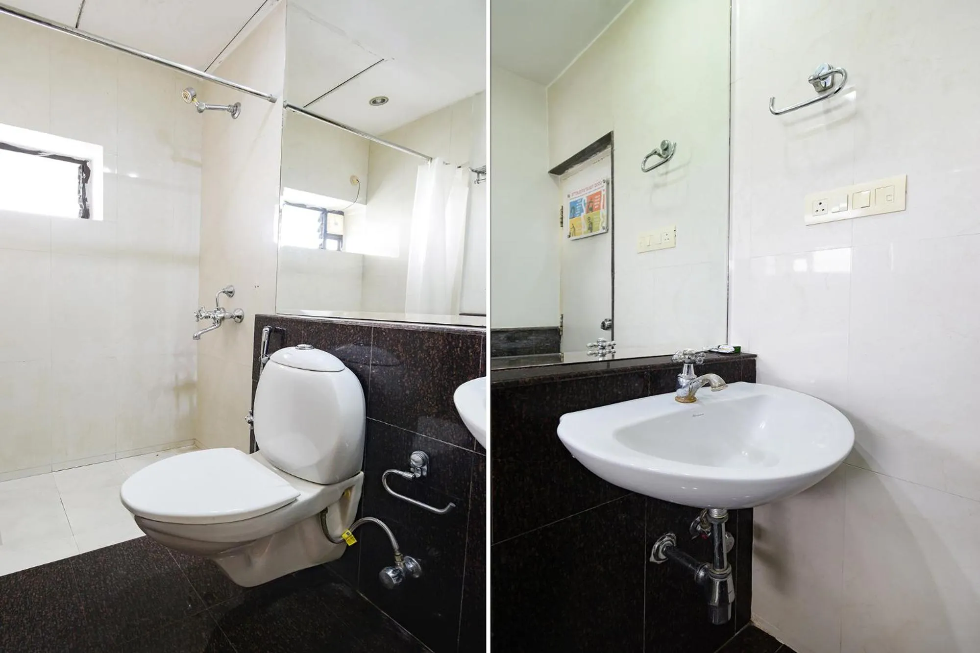 Bathroom in FabHotel A&M - Nr LV Prasad Institute, Banjara Hills