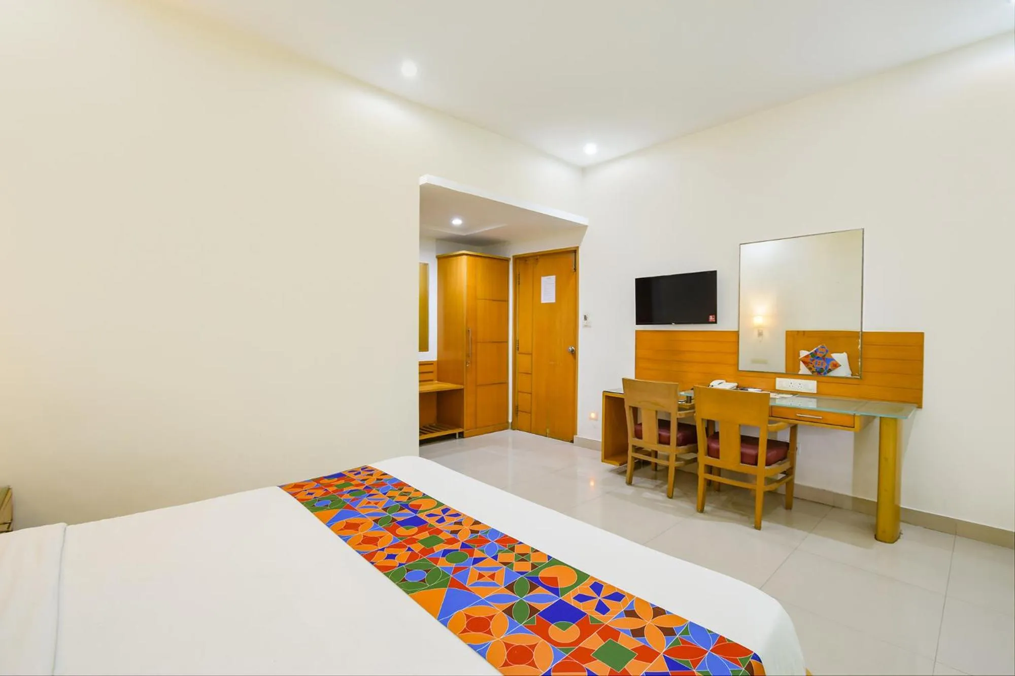 Bed in FabHotel A&M - Nr LV Prasad Institute, Banjara Hills