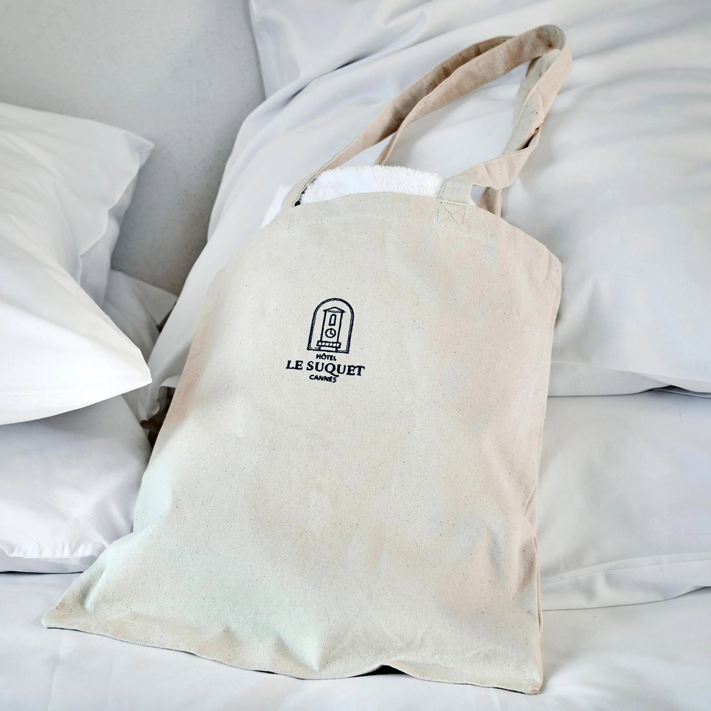 Decorative detail, Bed in Hotel Le Suquet Cannes