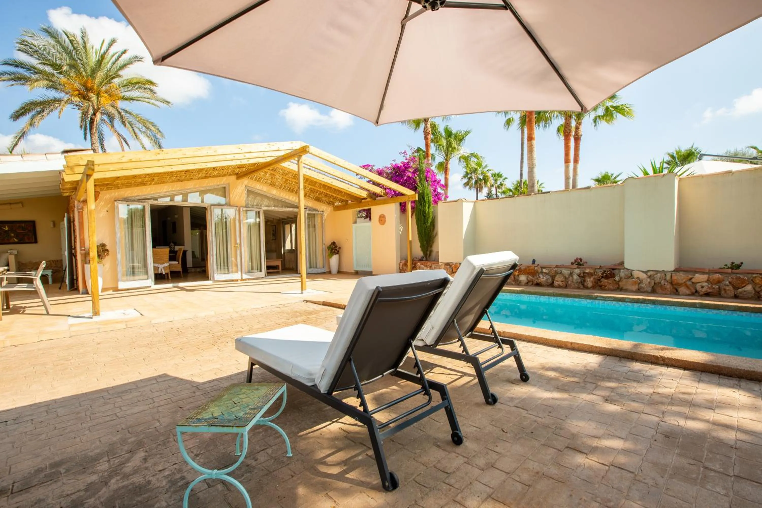 Pool view in Finca Amapola - Agrotourismus