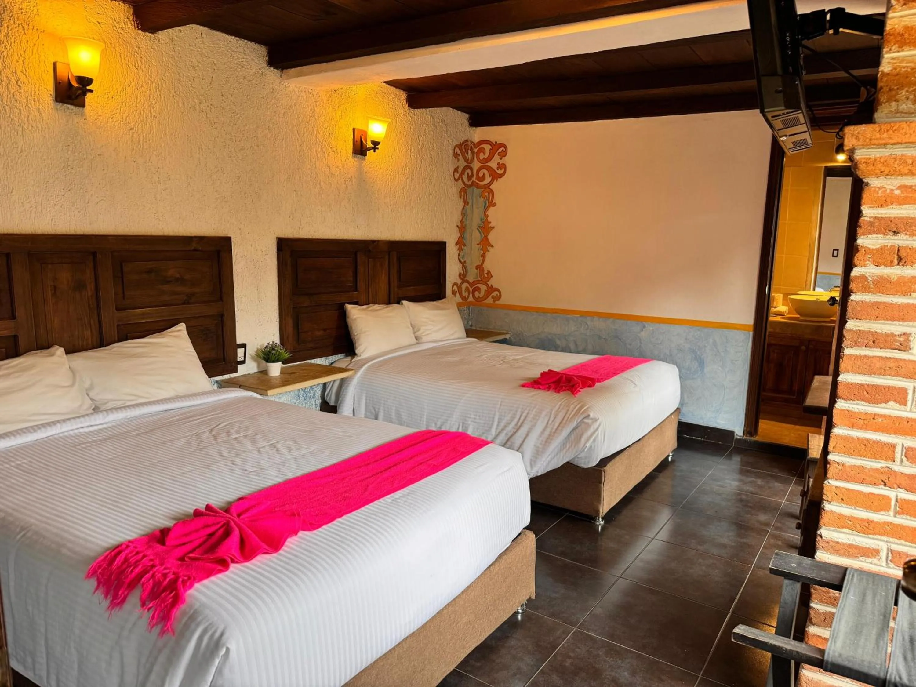 Bed in Hotel La Capilla