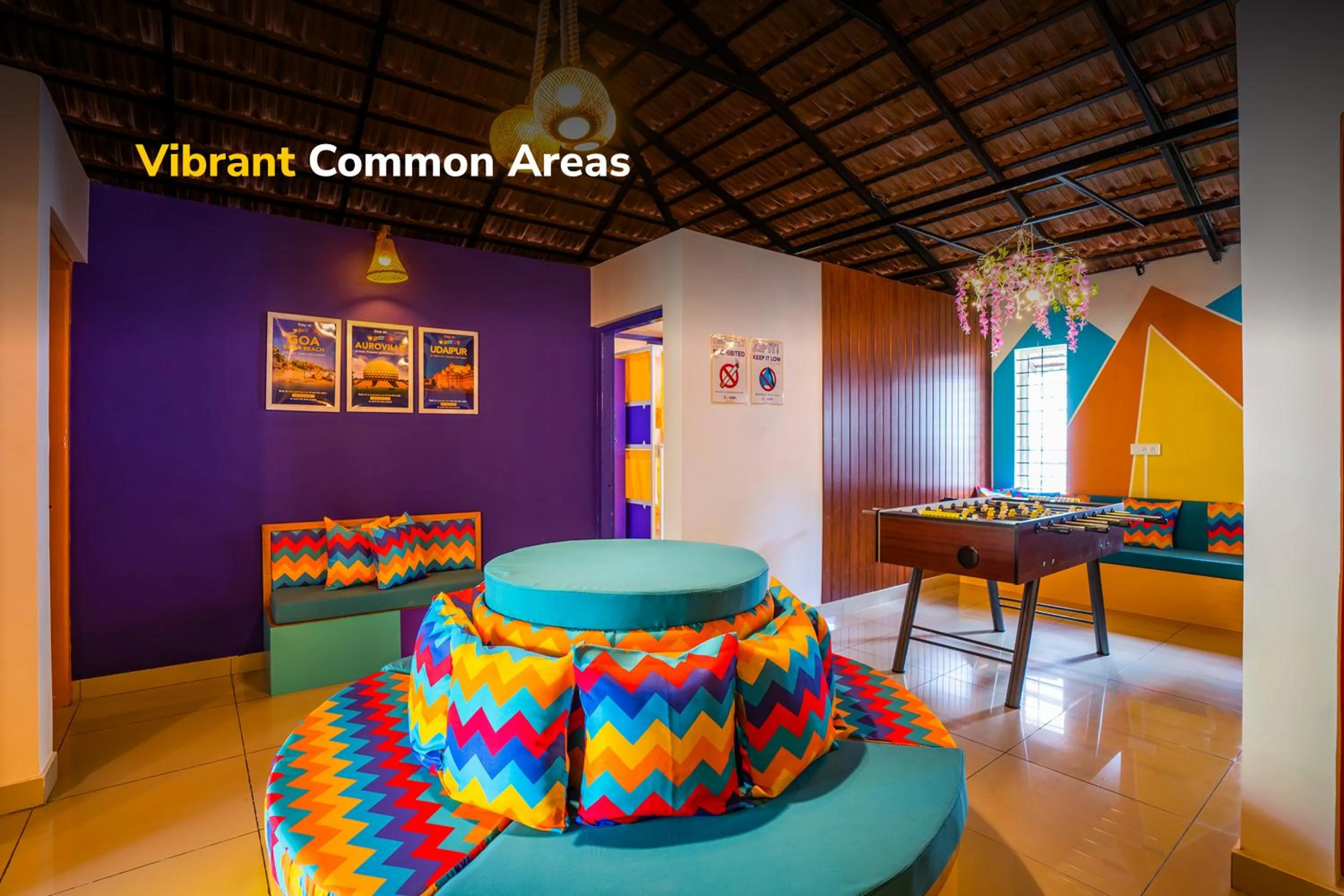 Seating area in goSTOPS Coorg