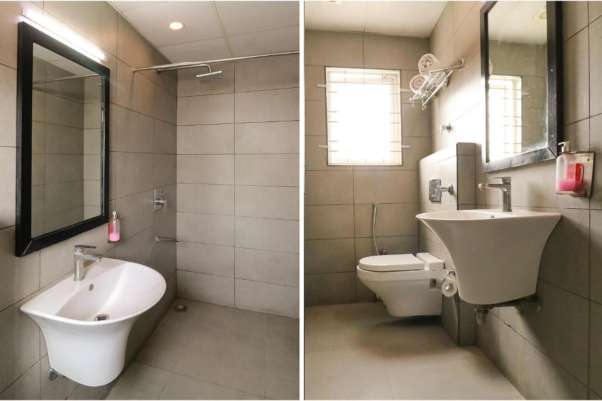 Bathroom in FabHotel La Serene Punjabi Bagh