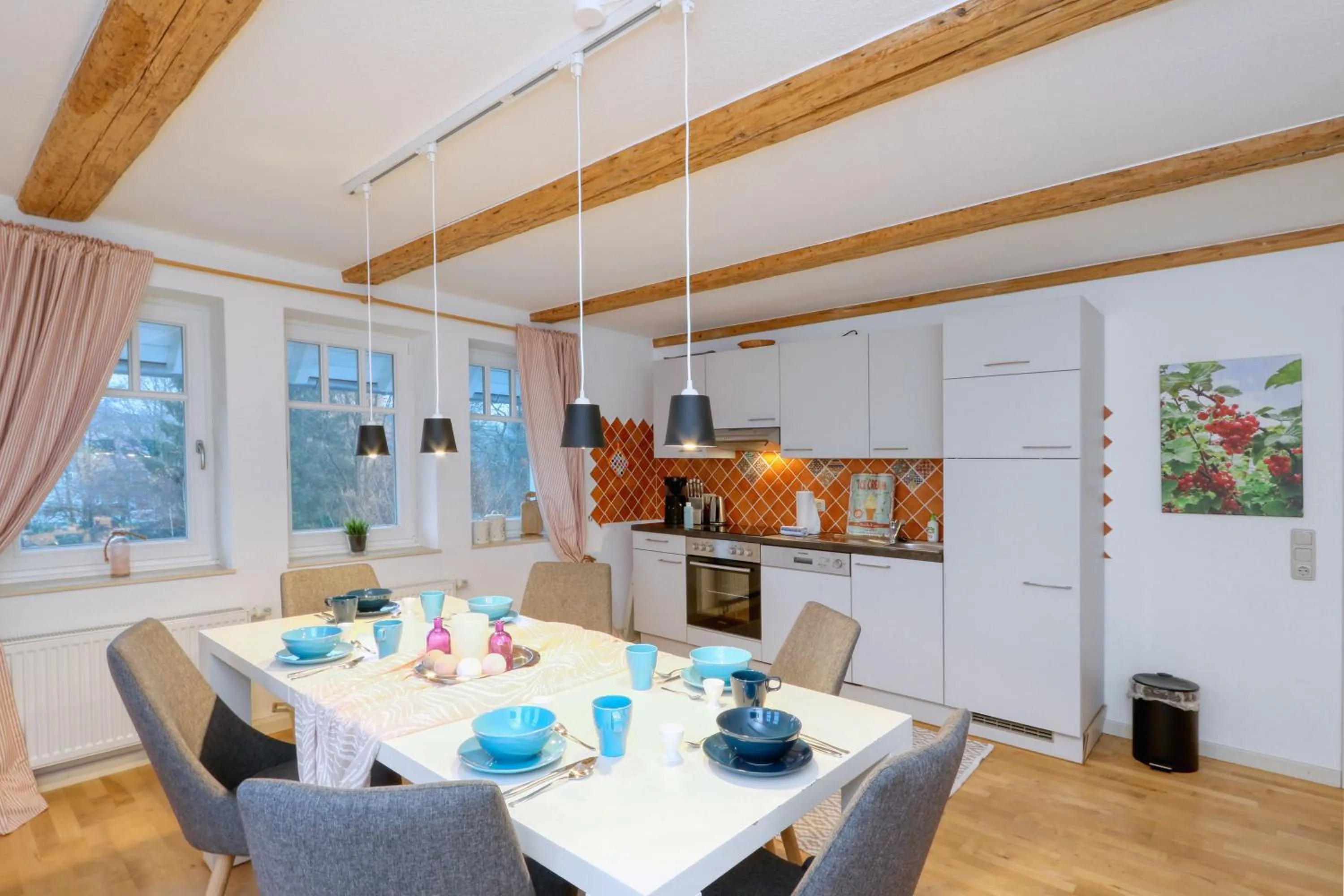 Kitchen or kitchenette in Harz-Urlaubs-Alm Hotel & Ferienhäuser