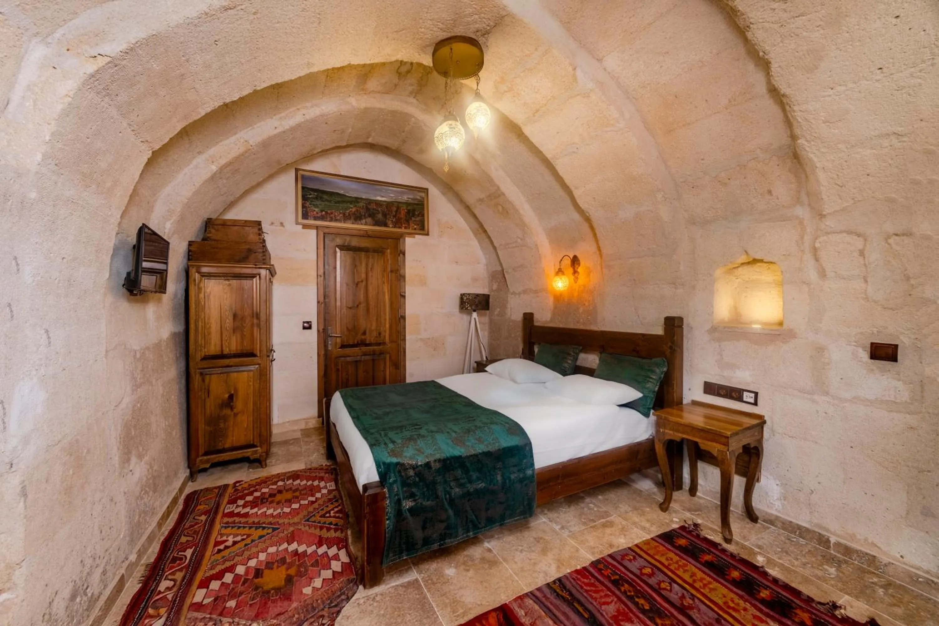 Bed in Zula Cave House