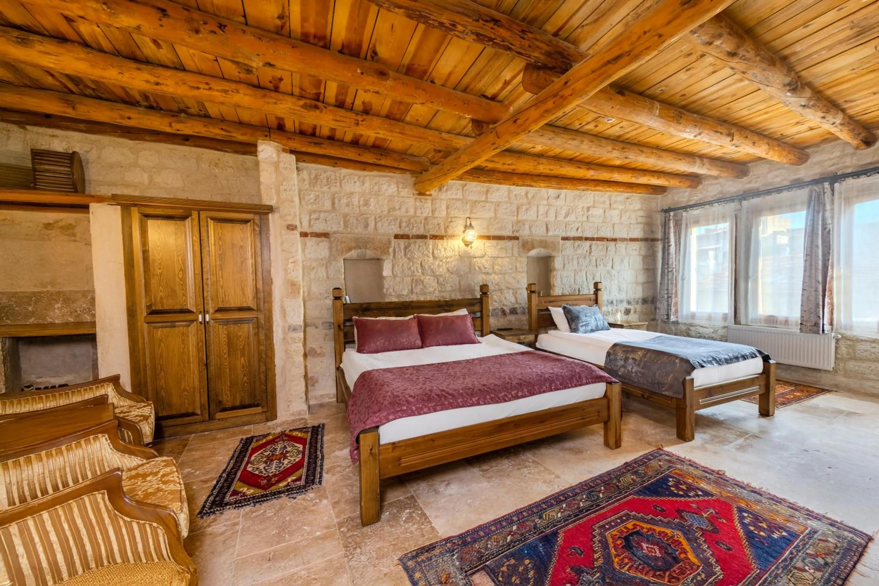 Bed in Zula Cave House