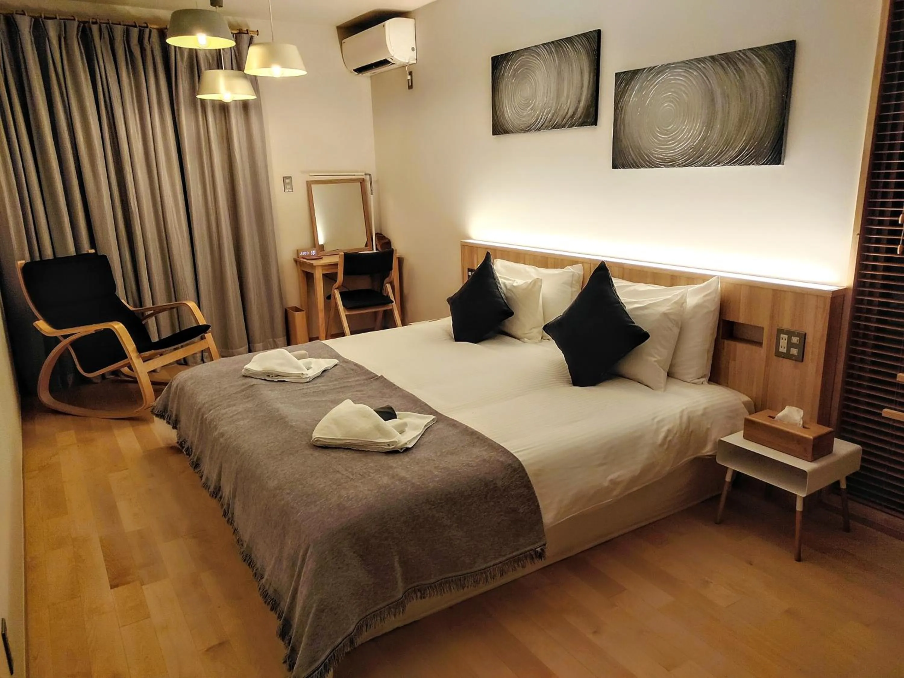 Bed in Ocean View Ishigaki Sora and Umi