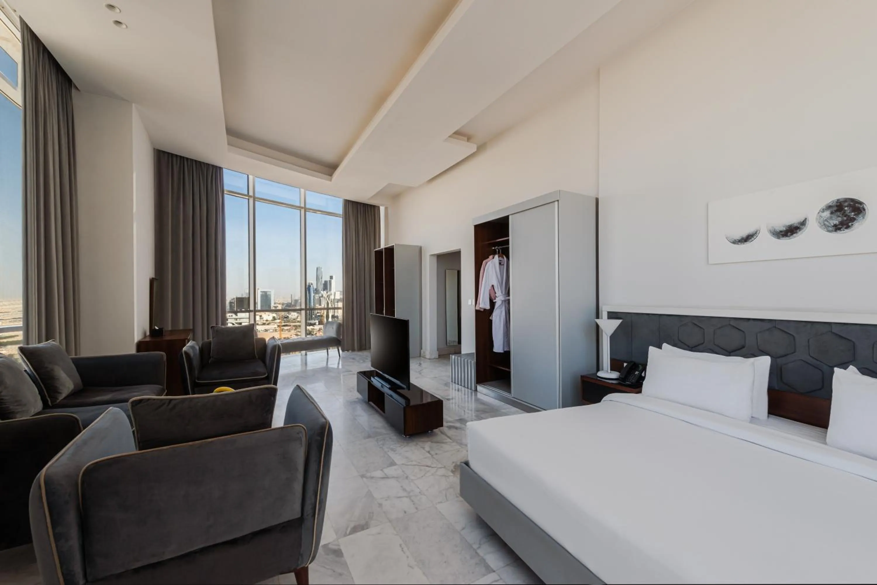 Photo of the whole room, Bed in HDB Al Sahafa