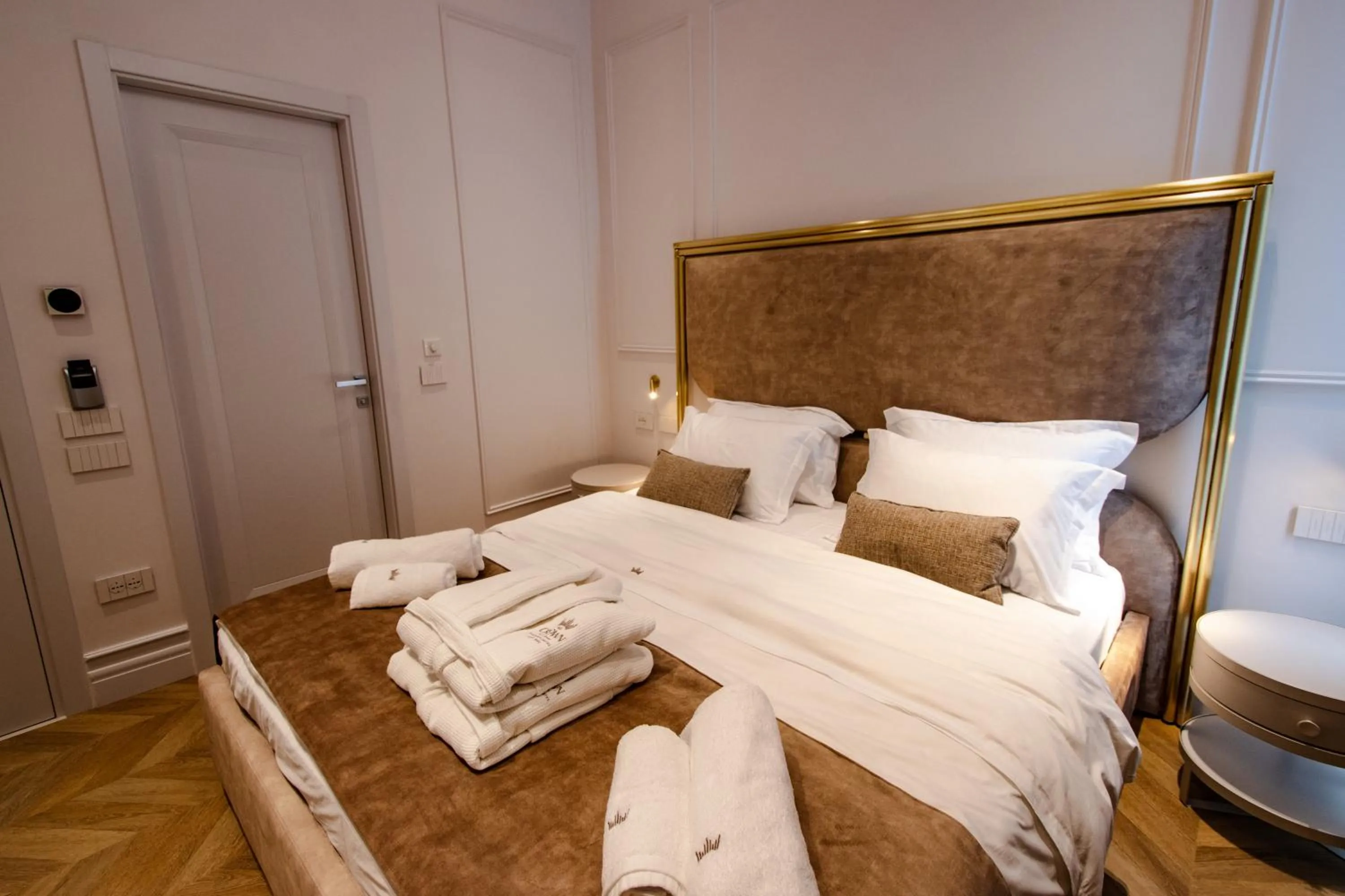 Bed in The Crown Boutique Hotel & SPA