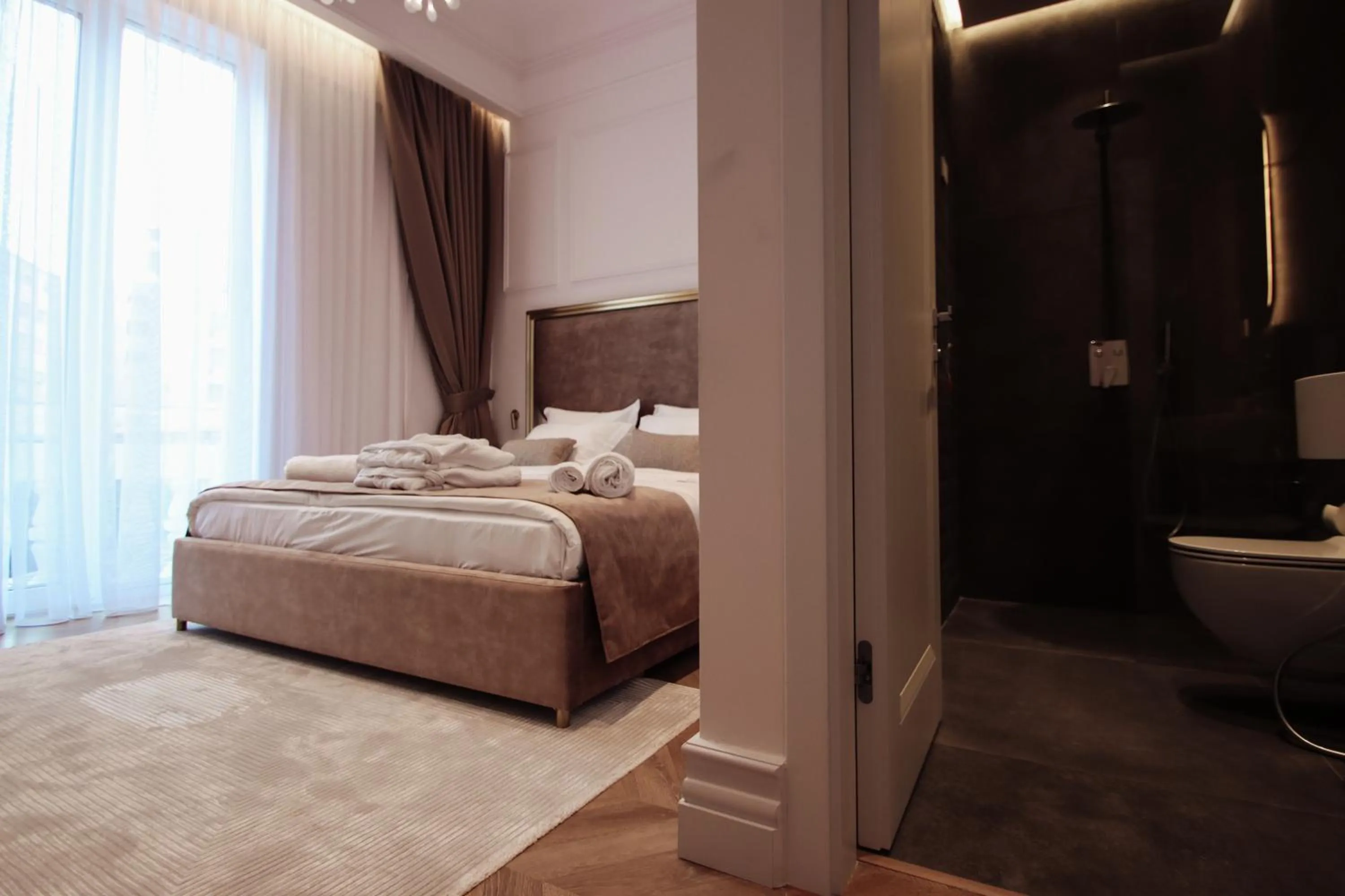 Photo of the whole room, Bed in The Crown Boutique Hotel & SPA