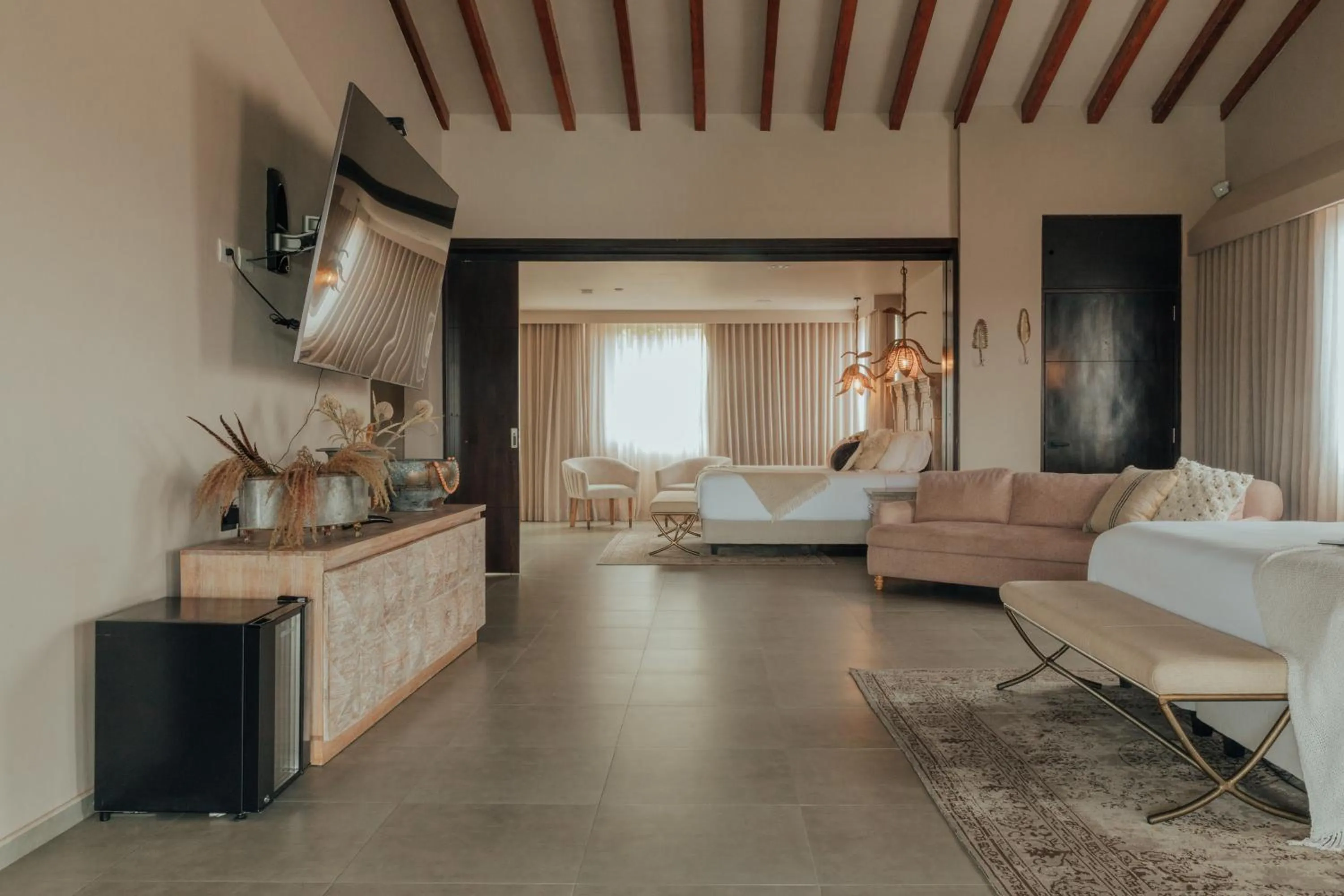 Living room in Tau House