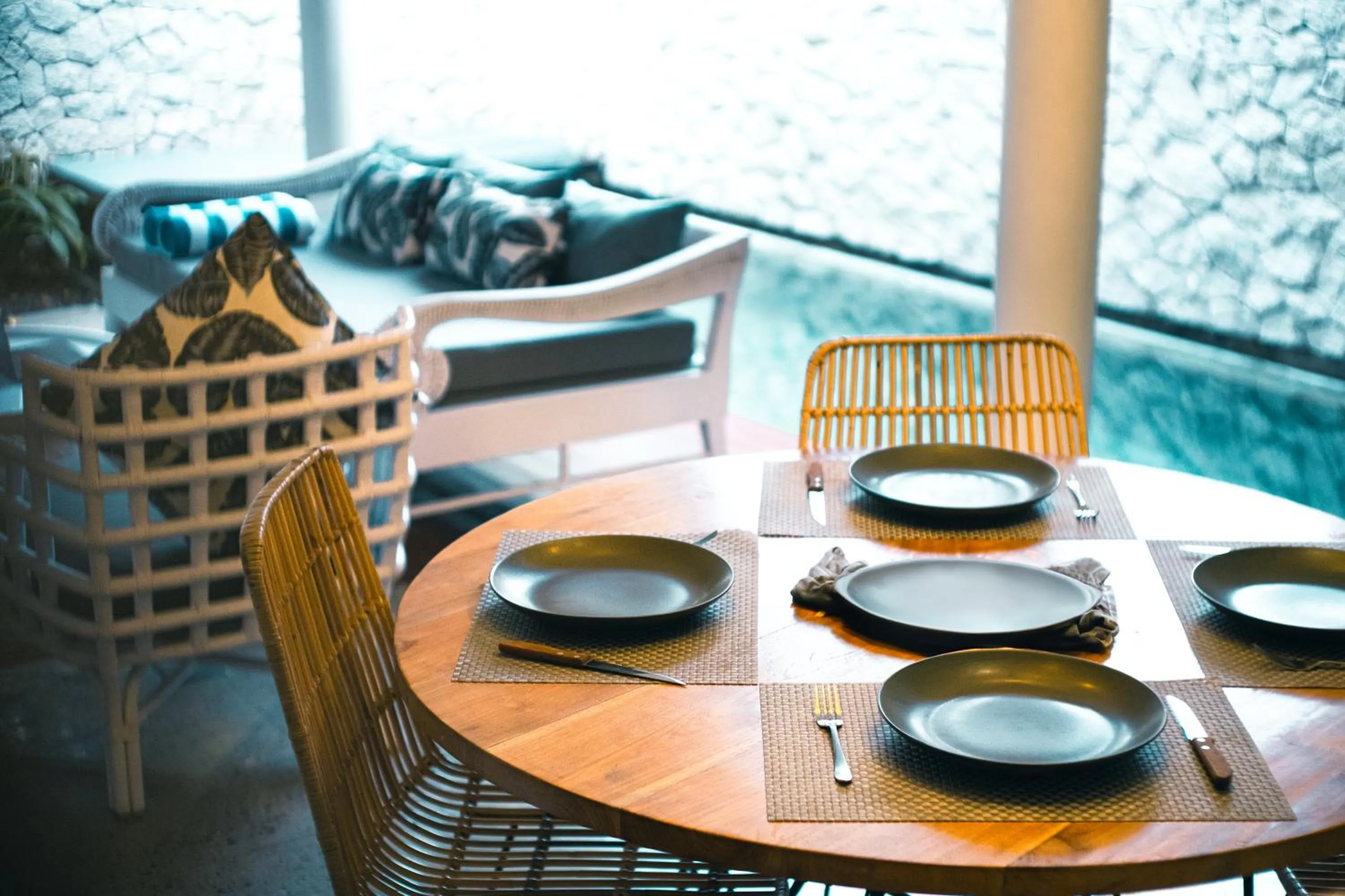 Pool view in Calm Villa