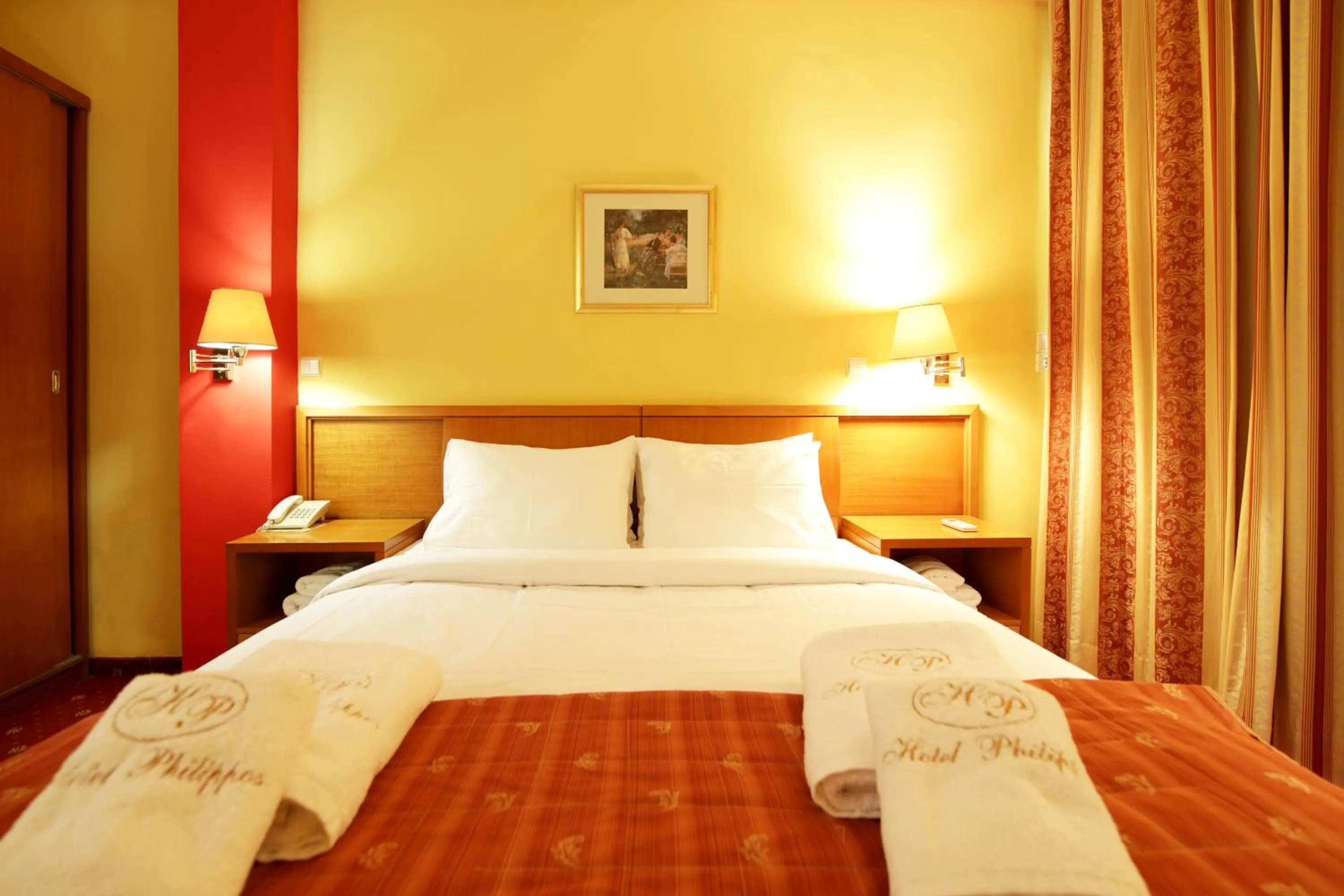 Bed in Hotel Philippos Livadeia