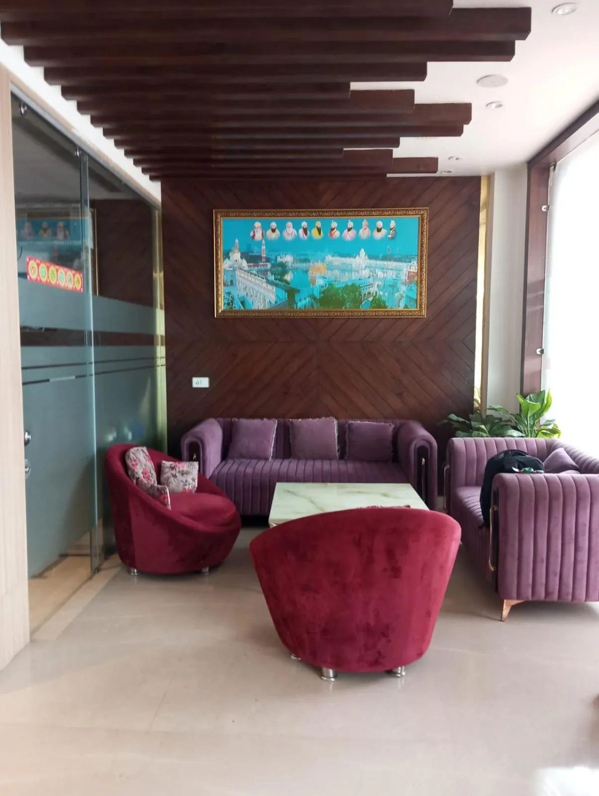Seating area in RRV Hotel