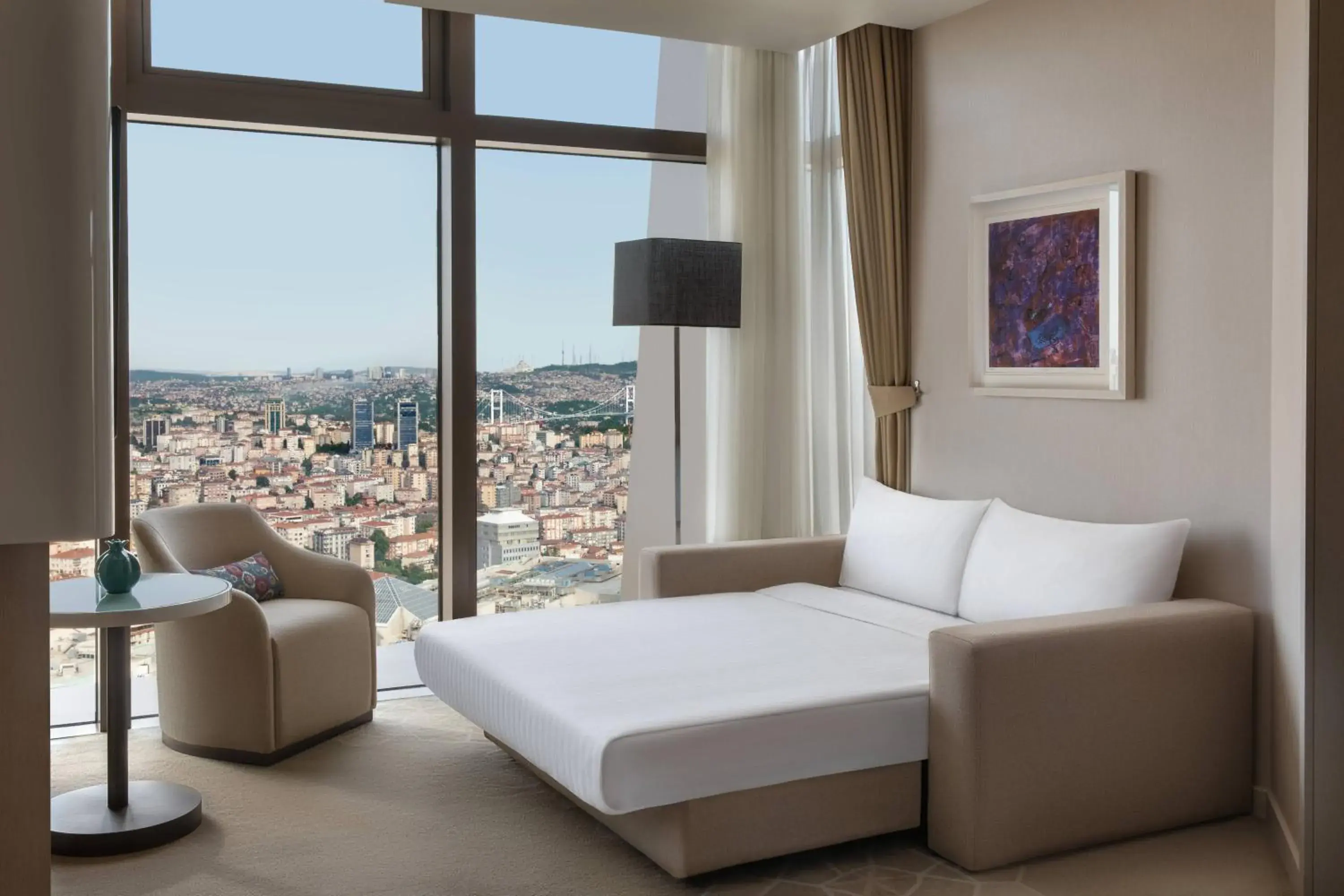 Corner Suite with Sea View and Lounge Access in Istanbul Marriott Hotel Sisli Corner Suite with Sea View and Lounge Access in Istanbul Marriott Hotel Sisli