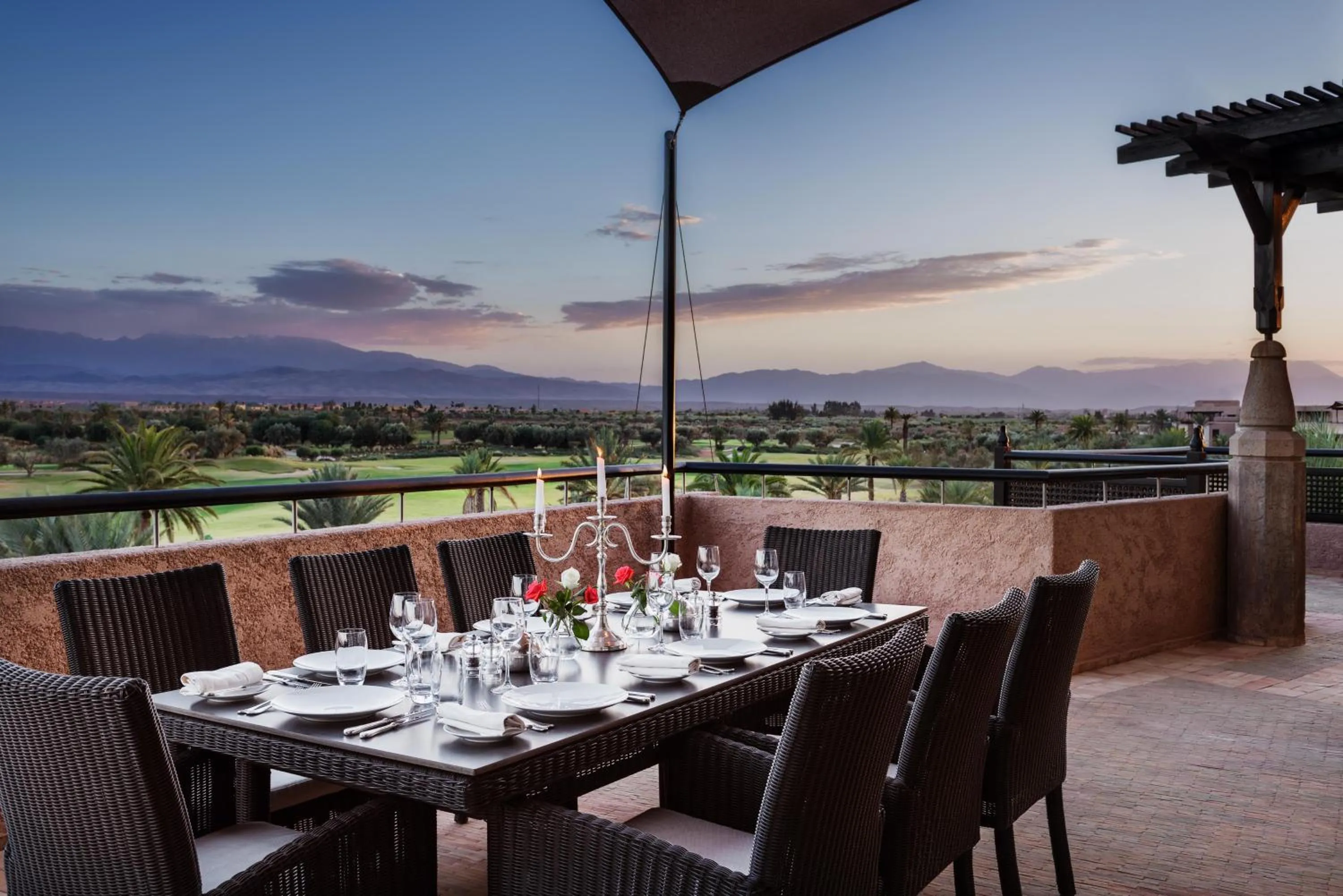 Sunset in Fairmont Royal Palm Marrakech