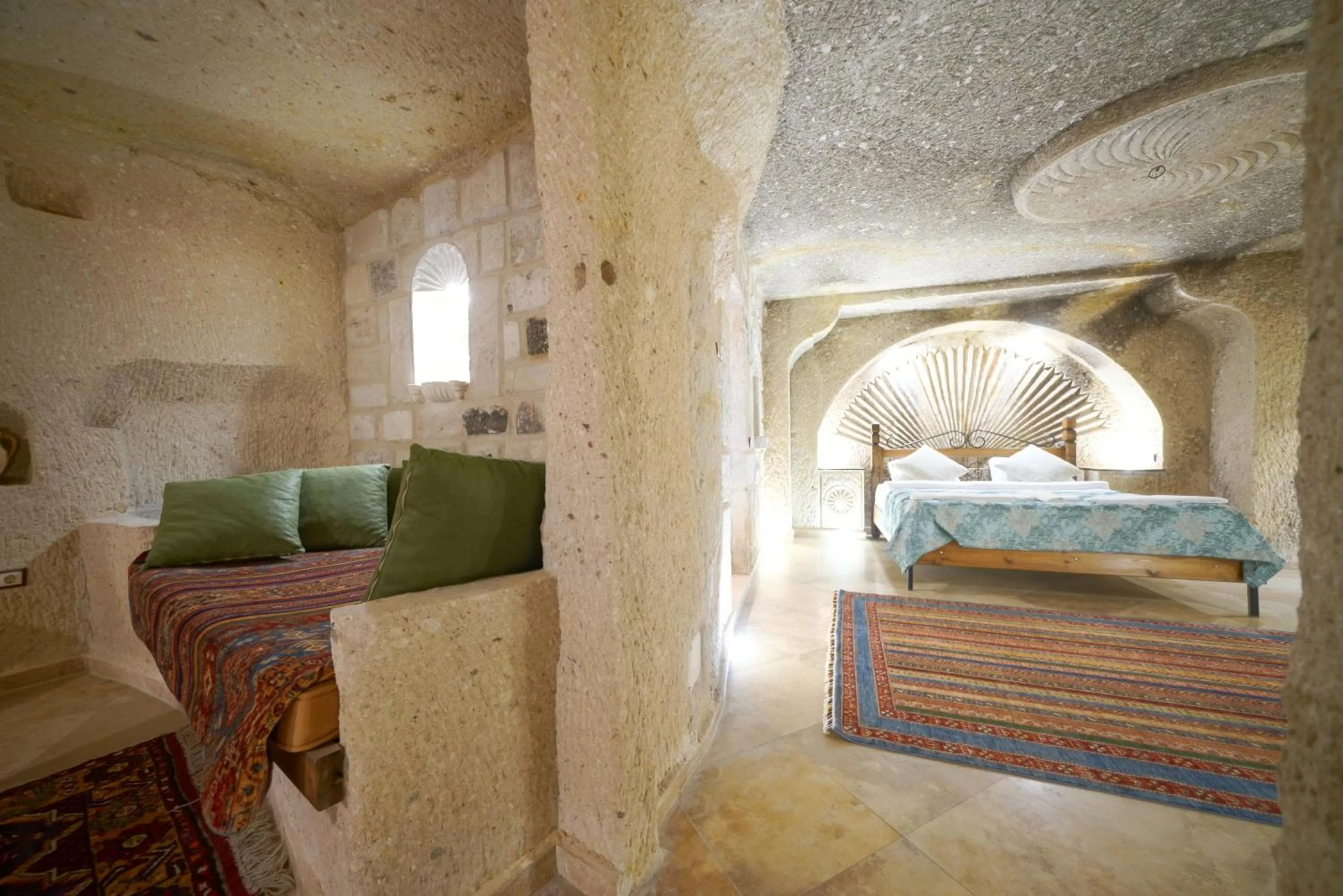 Bed in Kaya Konak Cave