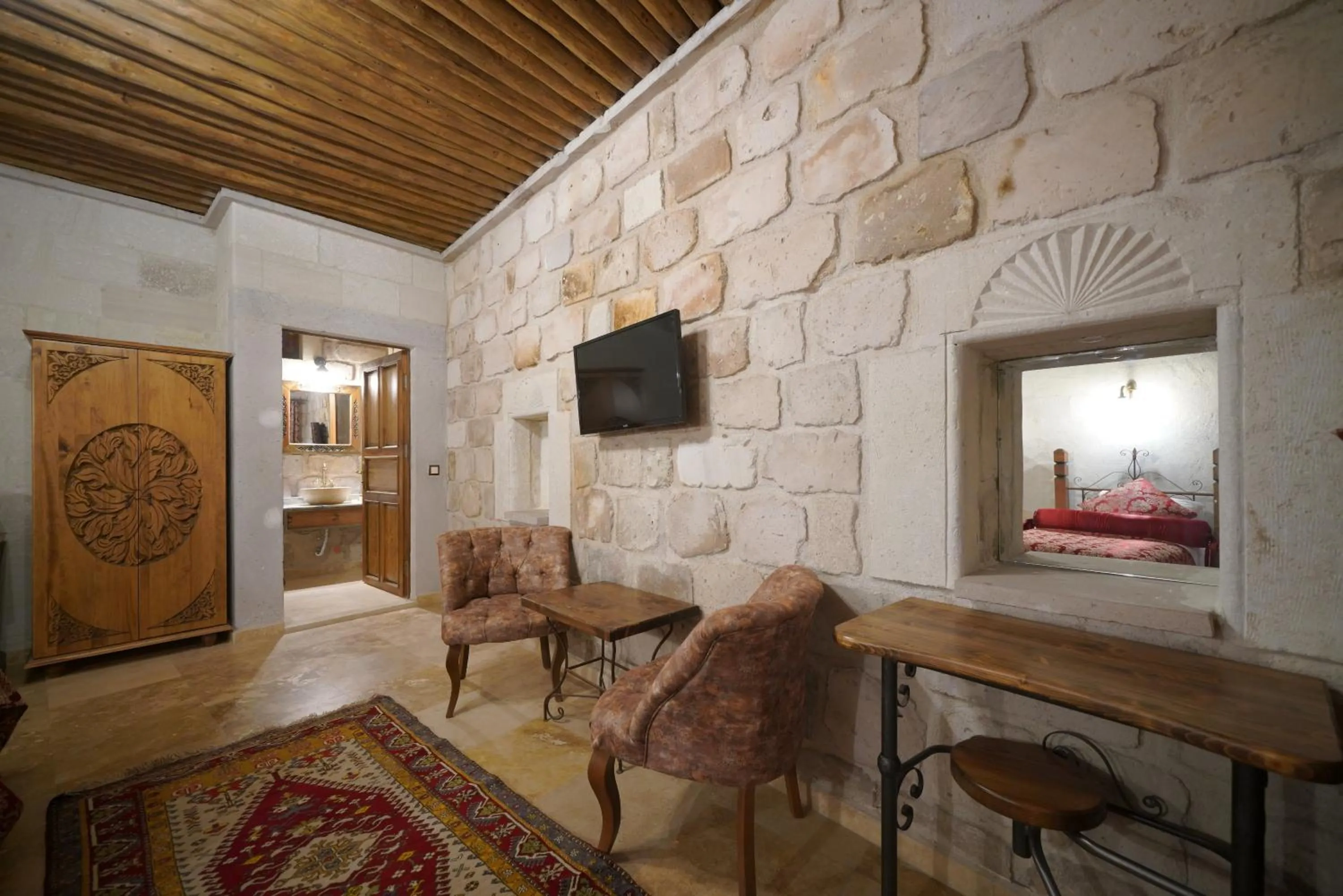 Bed in Kaya Konak Cave