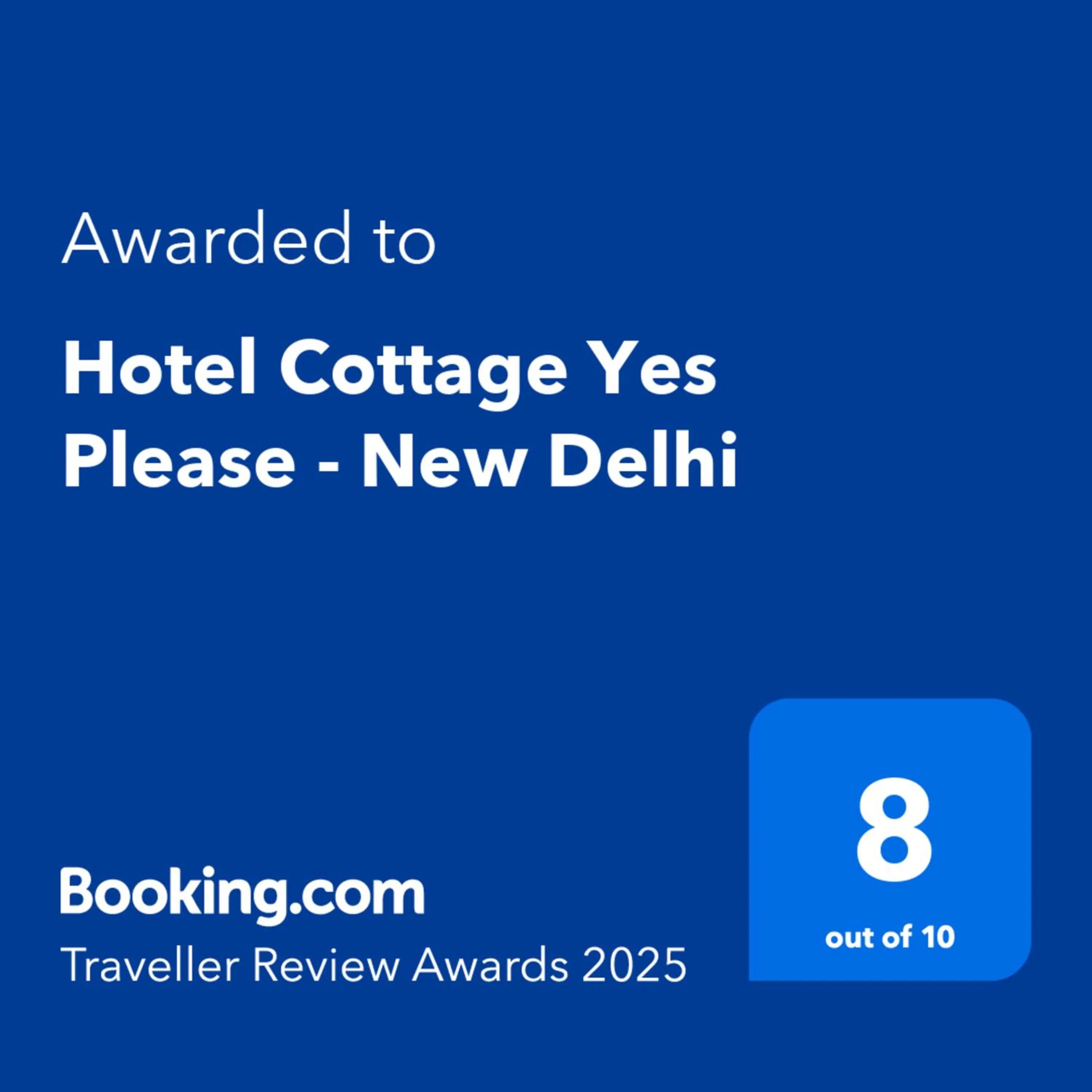 Certificate/Award in Hotel Cottage Yes Please New Delhi