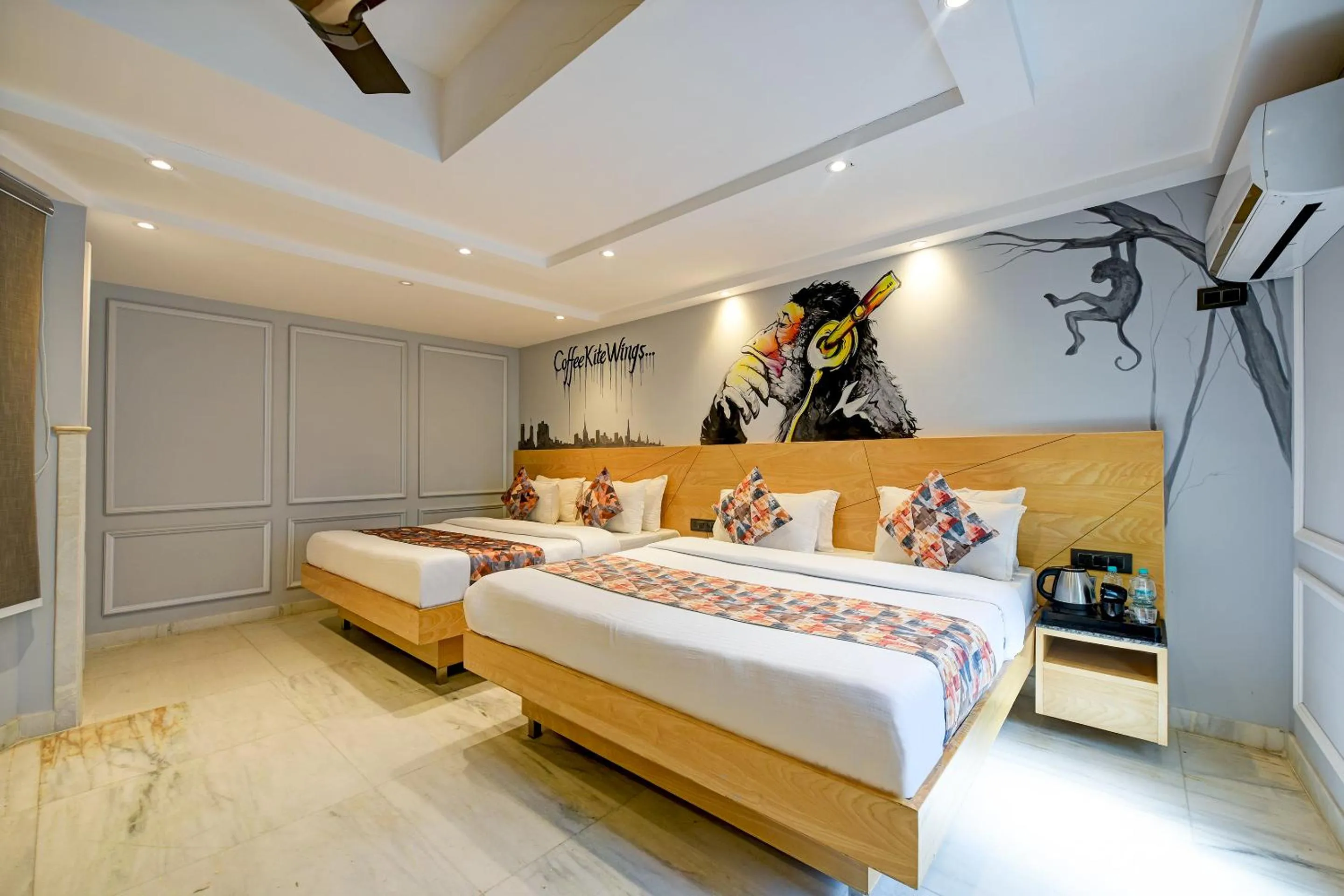 Bedroom, Bed in Hotel Cottage Yes Please New Delhi