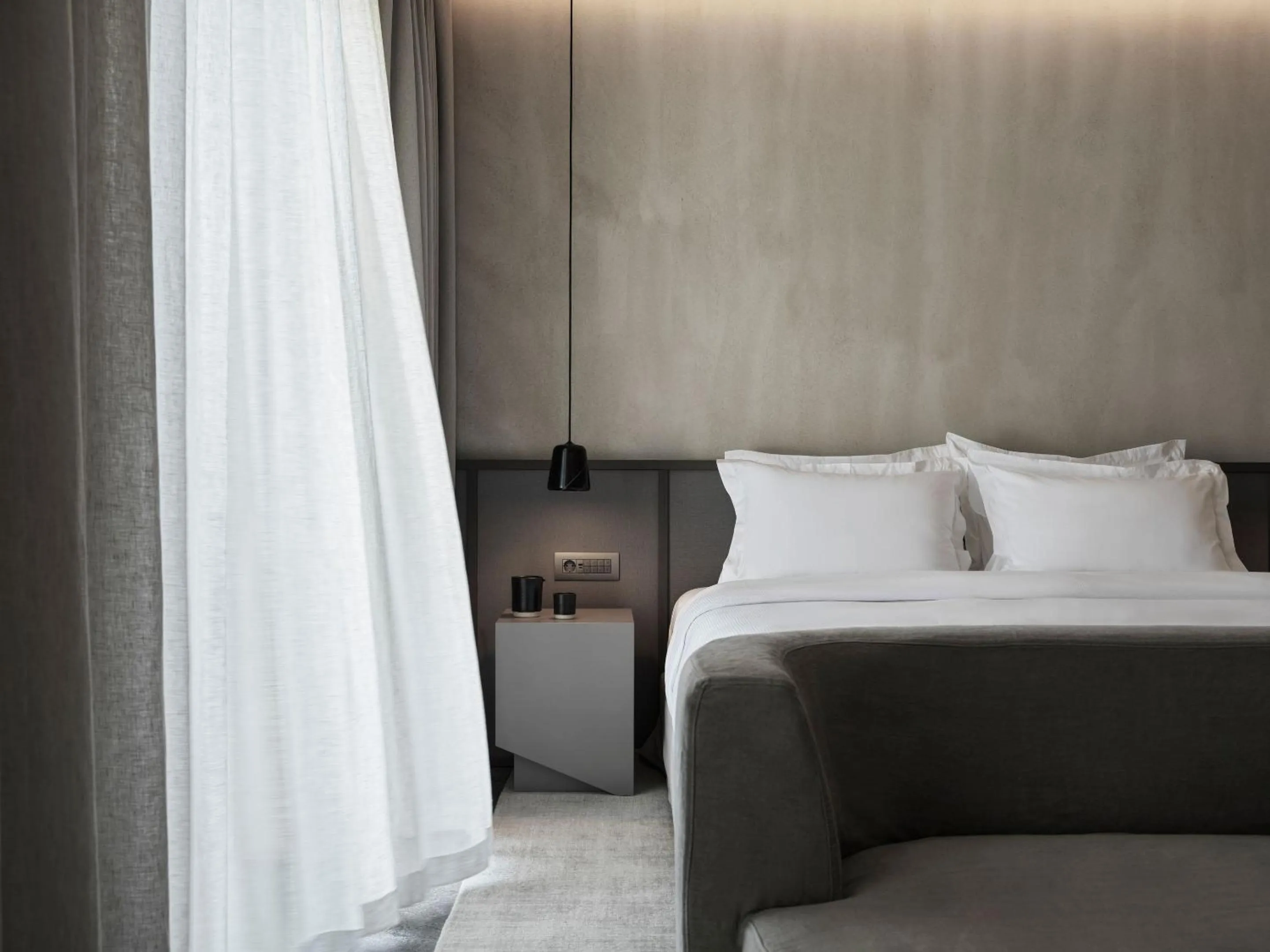 Bed in Noima Boutique Hotel Mykonos