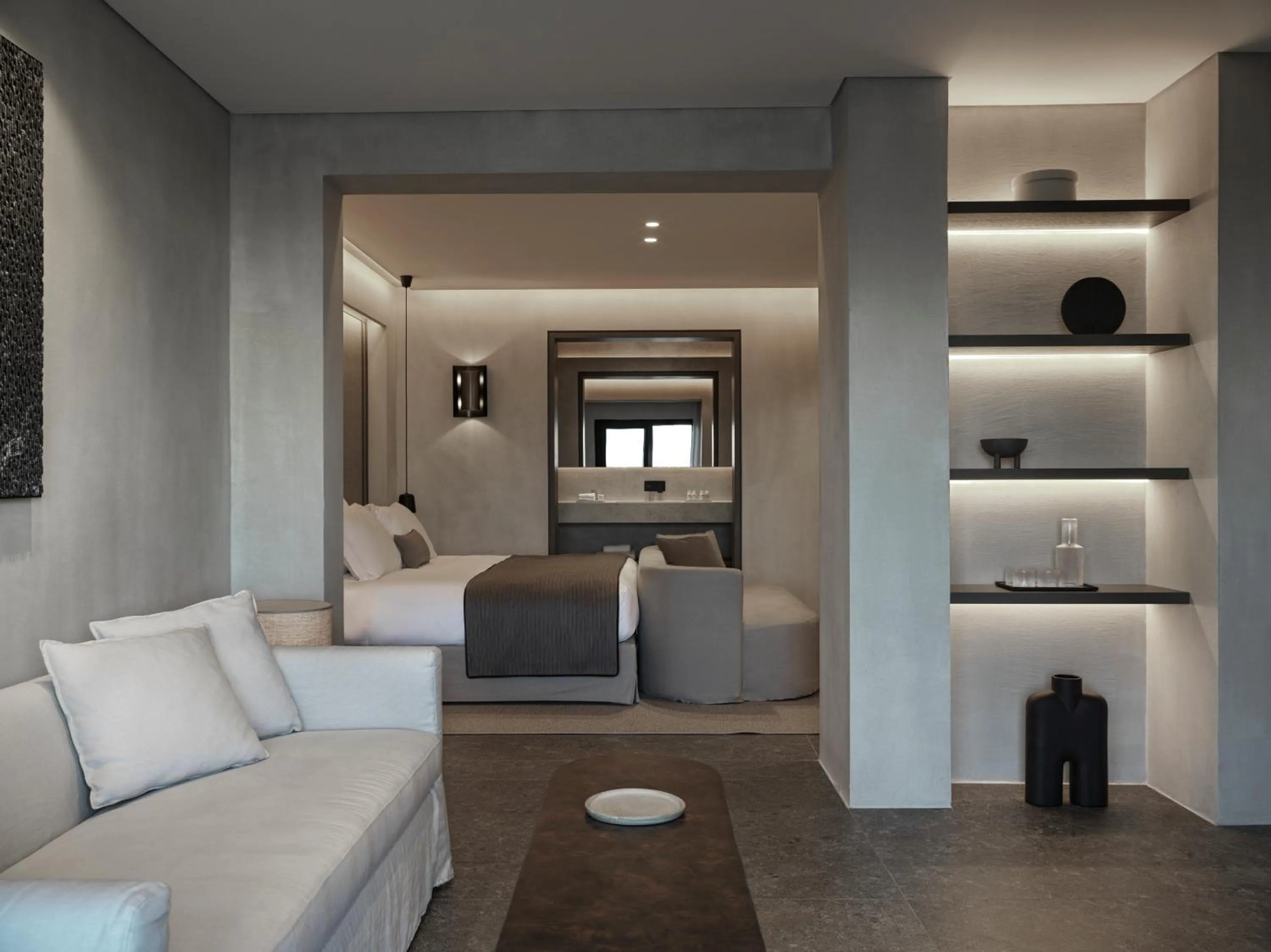 Bed in Noima Boutique Hotel Mykonos