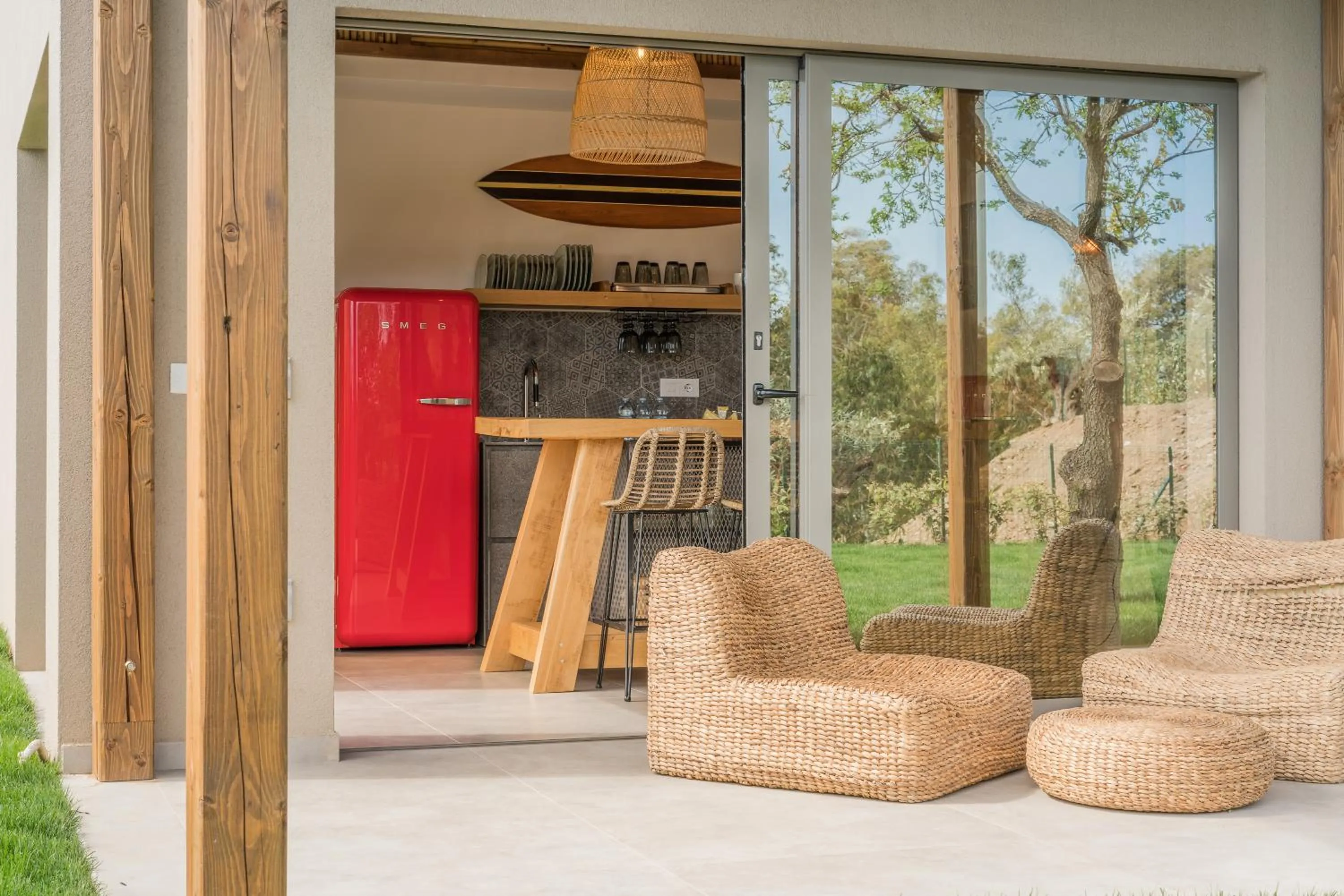 Kitchen or kitchenette in Hang Loose Cottage Hotel & Resort 4 stelle Gizzeria Calabria