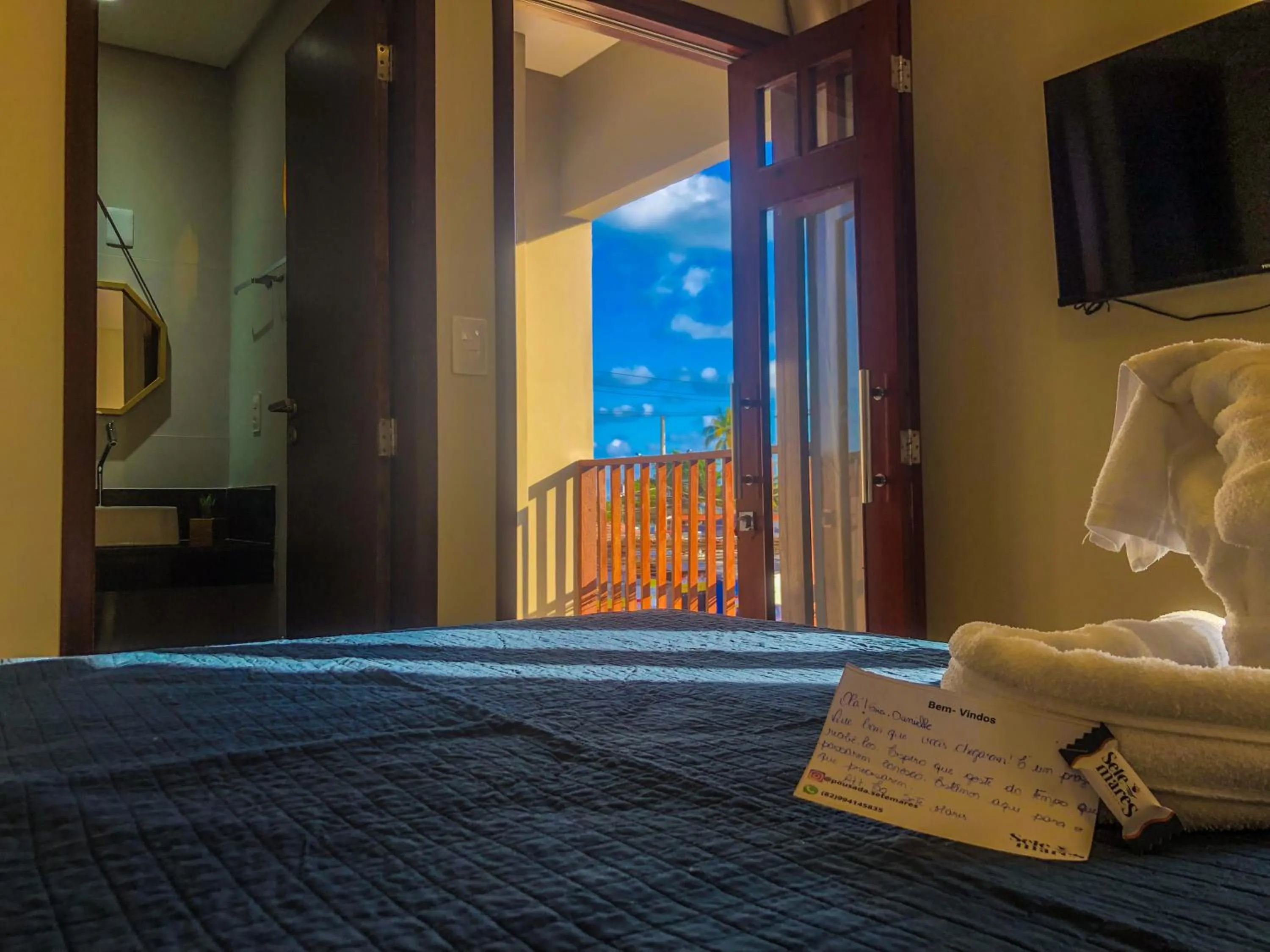 Bed in Pousada Sete Mares