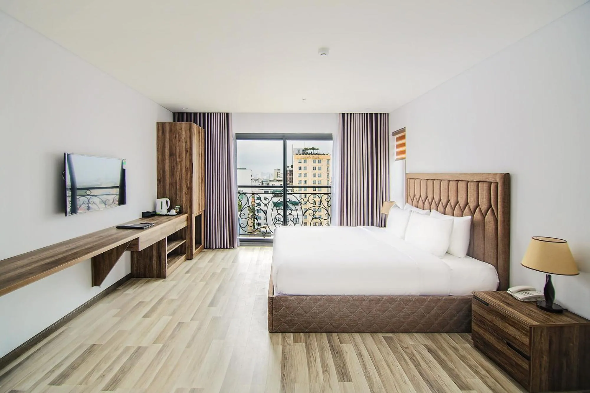 View (from property/room), Bed in Sea Light Hotel Da Nang