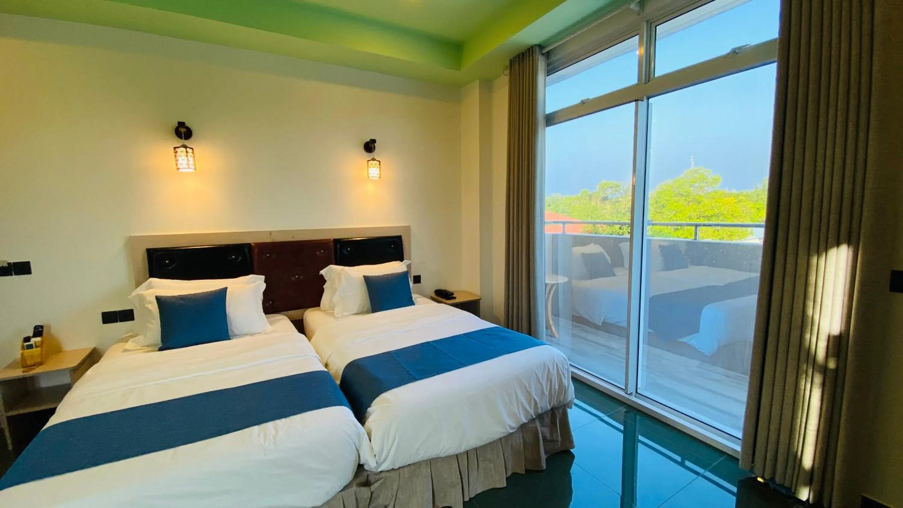 View (from property/room), Bed in Alimas Holiday Retreat Maldives