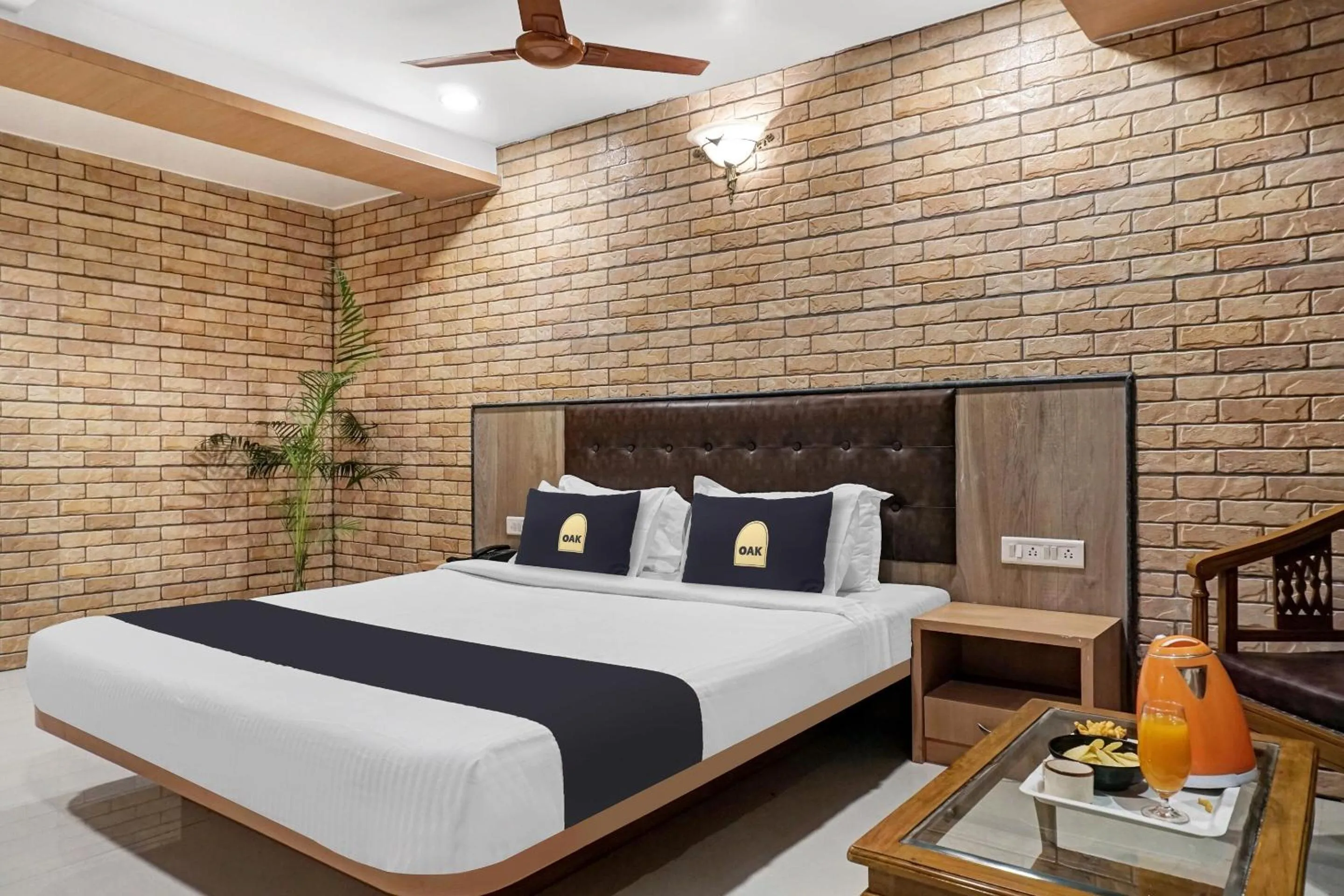 Bedroom, Bed in Townhouse OAK Gharonda Residency Near Sant Tukaram Nagar Metro Station