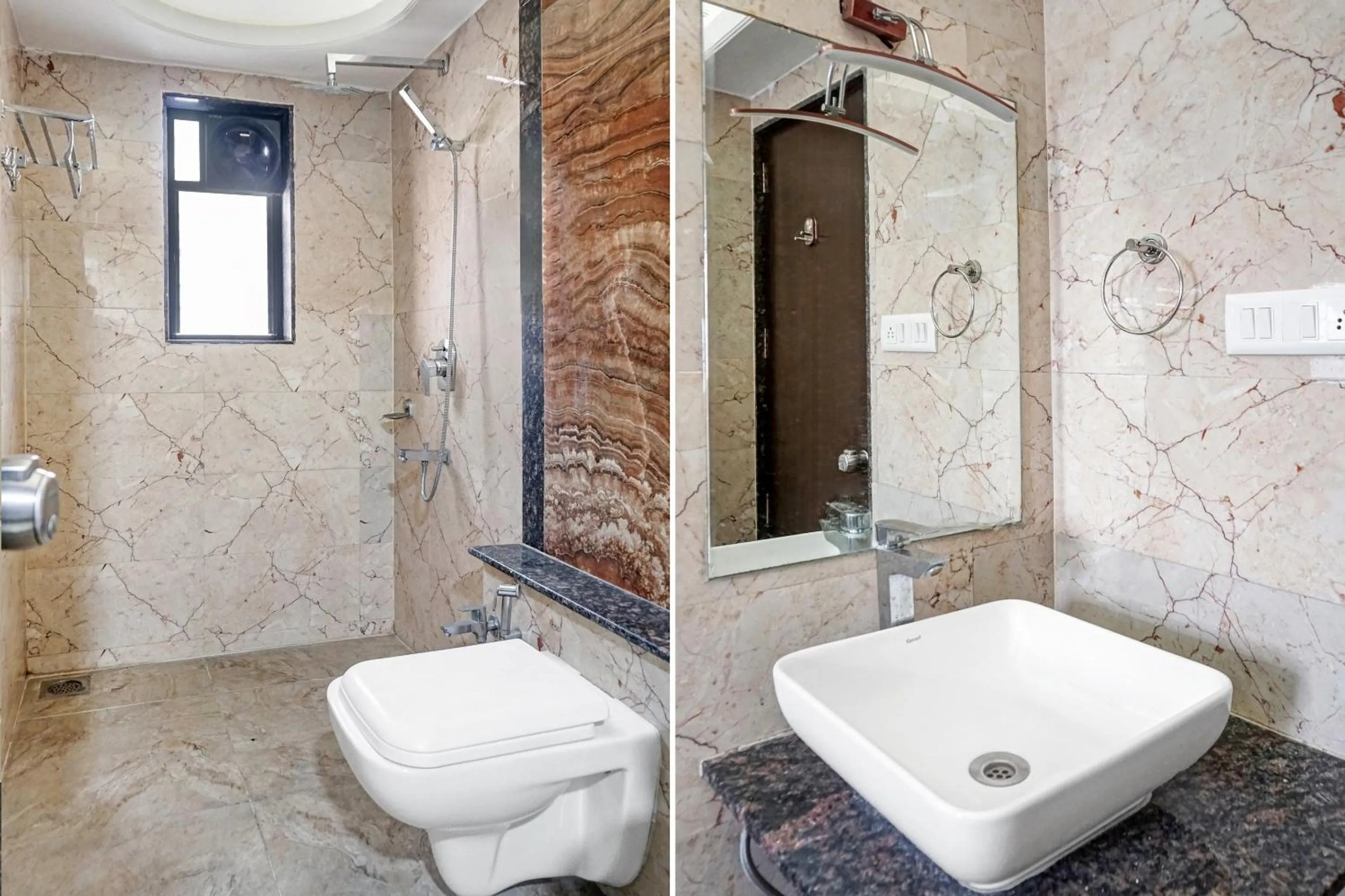 Bathroom in Townhouse OAK Gharonda Residency Near Sant Tukaram Nagar Metro Station