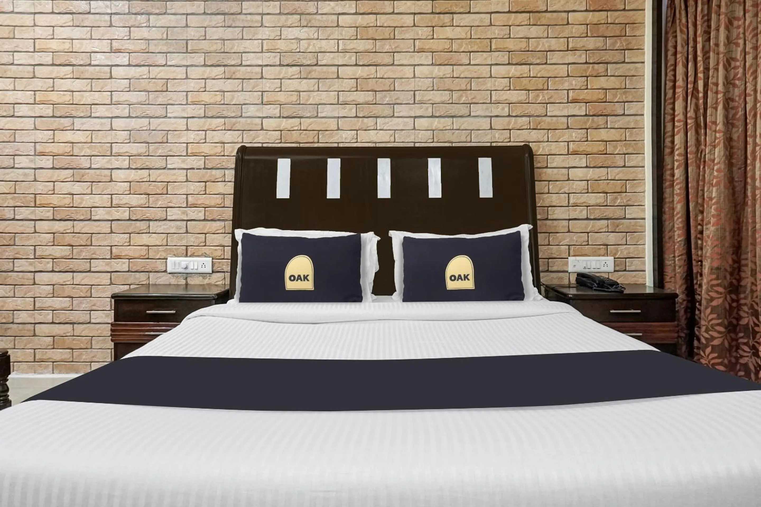 Bedroom, Bed in Townhouse OAK Gharonda Residency Near Sant Tukaram Nagar Metro Station