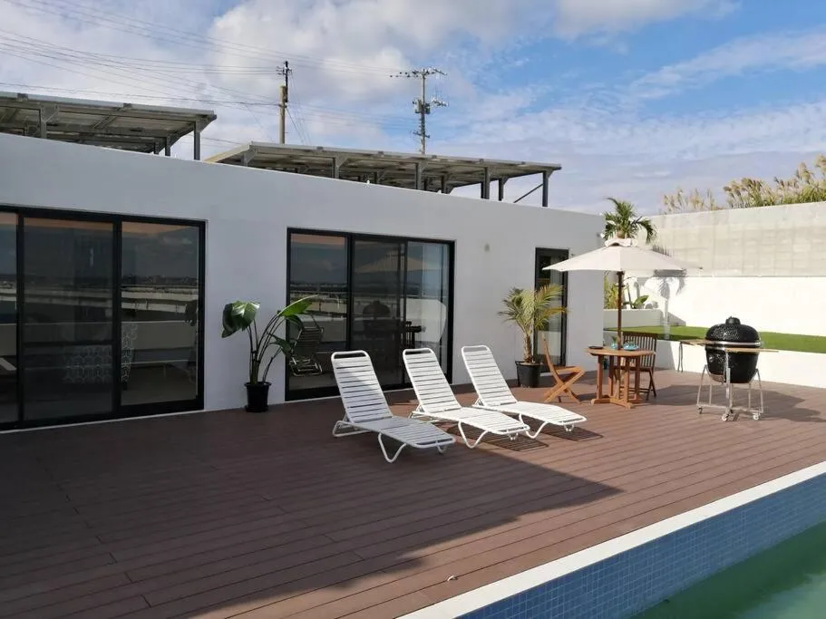 Patio in SALTY HOUSE：海が目の前！