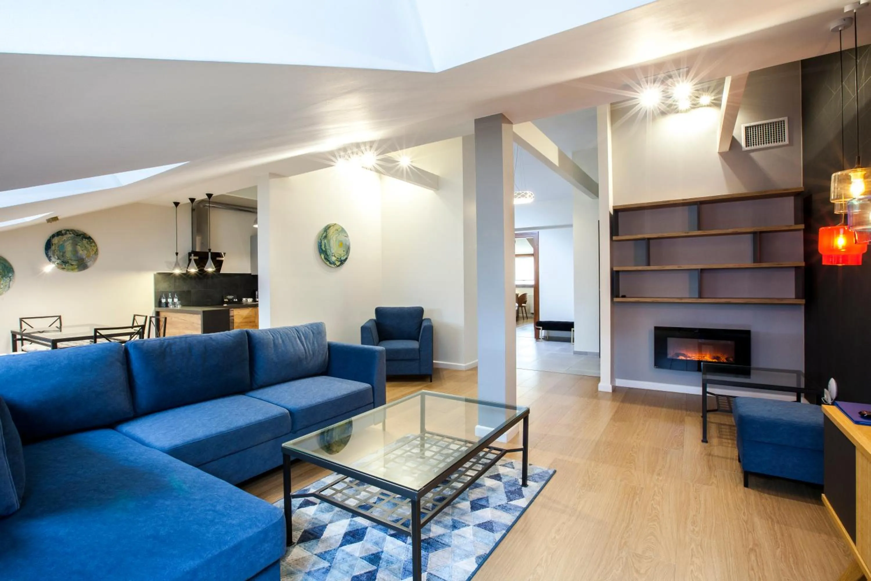 Living room in Portal House Apartments
