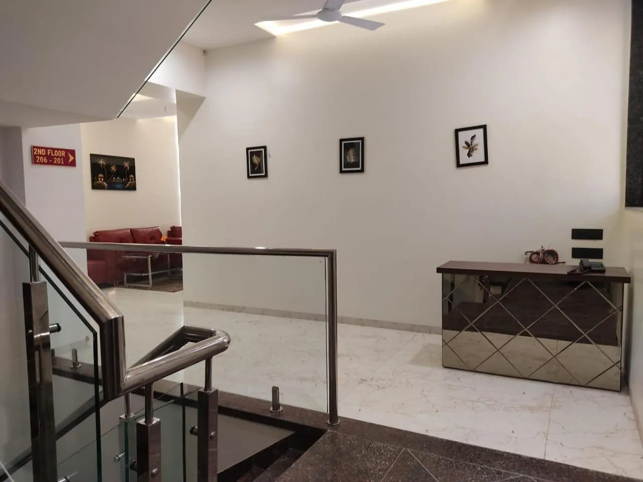 Inner courtyard view in Hotel Rose Gold