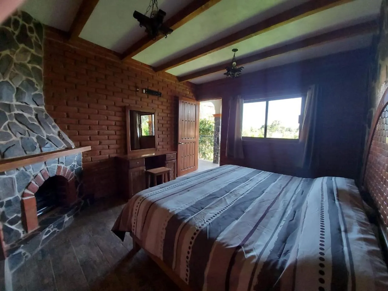 Bed in Cabañas Doña Anita