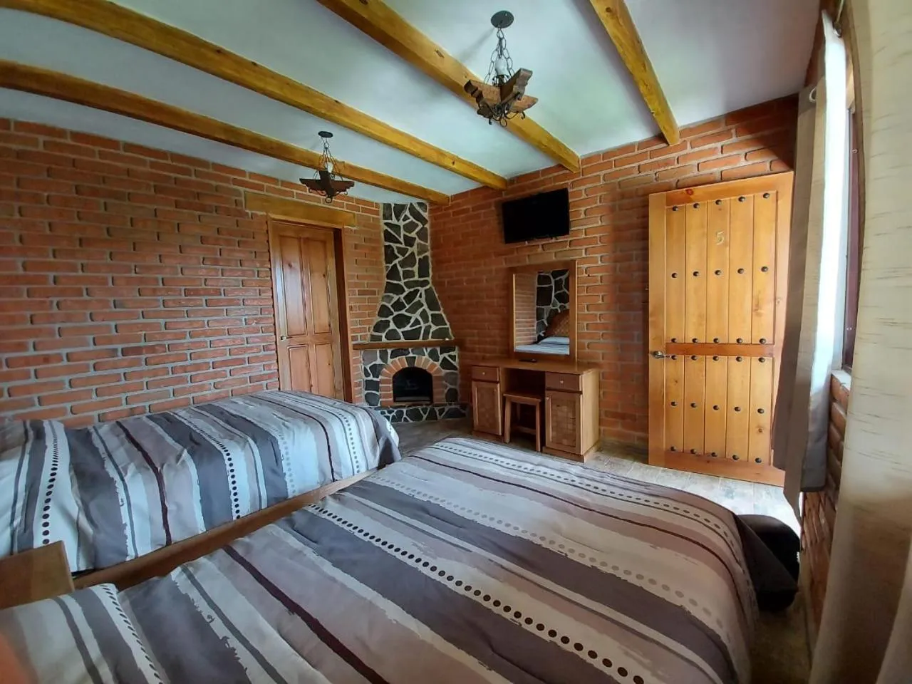 Bed in Cabañas Doña Anita