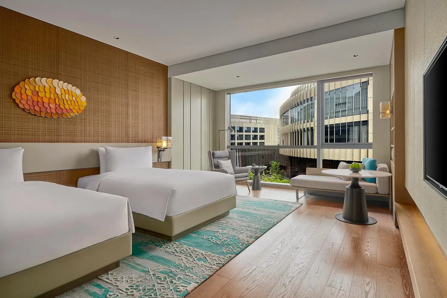 Twin Room with Garden View in Artyzen Lingang Shanghai Twin Room with Garden View in Artyzen Lingang Shanghai