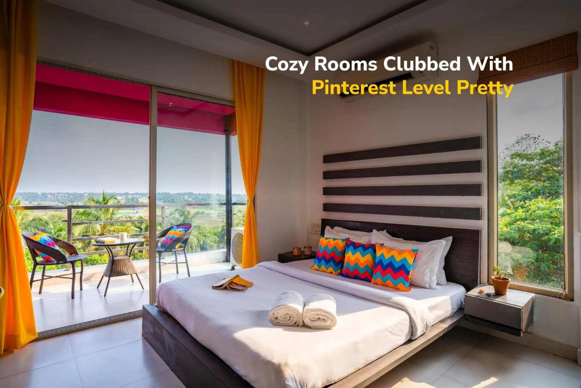 Bed in goSTOPS Goa, Baga